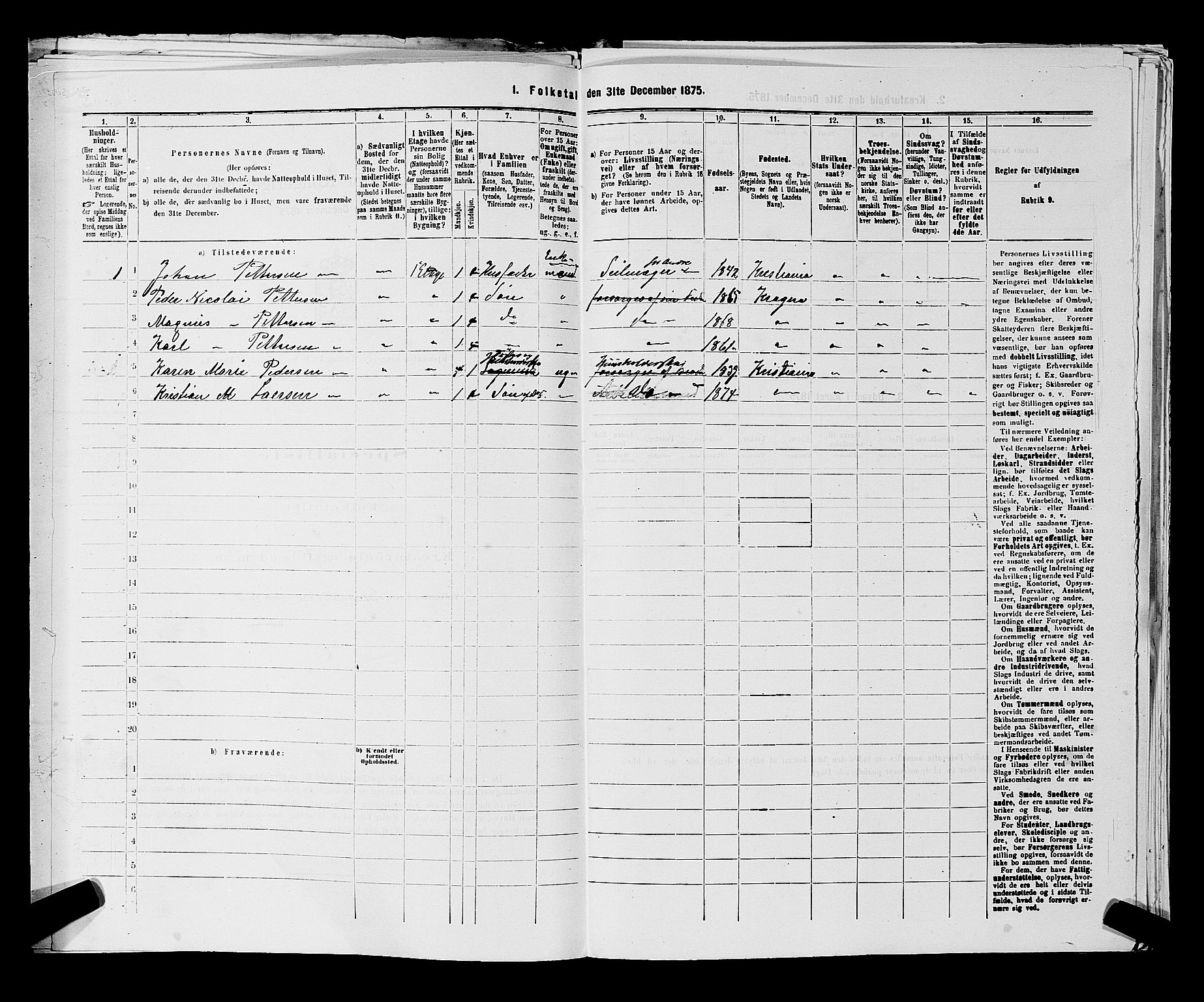 SAKO, 1875 census for 0801P Kragerø, 1875, p. 1055