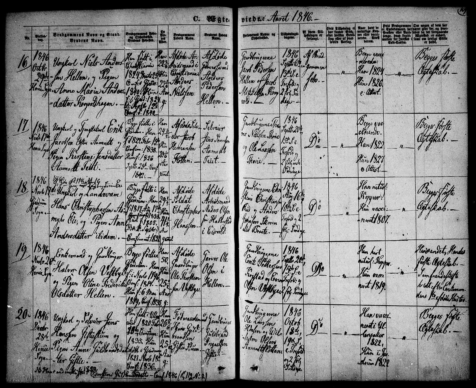 Gjerdrum prestekontor Kirkebøker, AV/SAO-A-10412b/F/Fa/L0006: Parish register (official) no. I 6, 1845-1856, p. 169