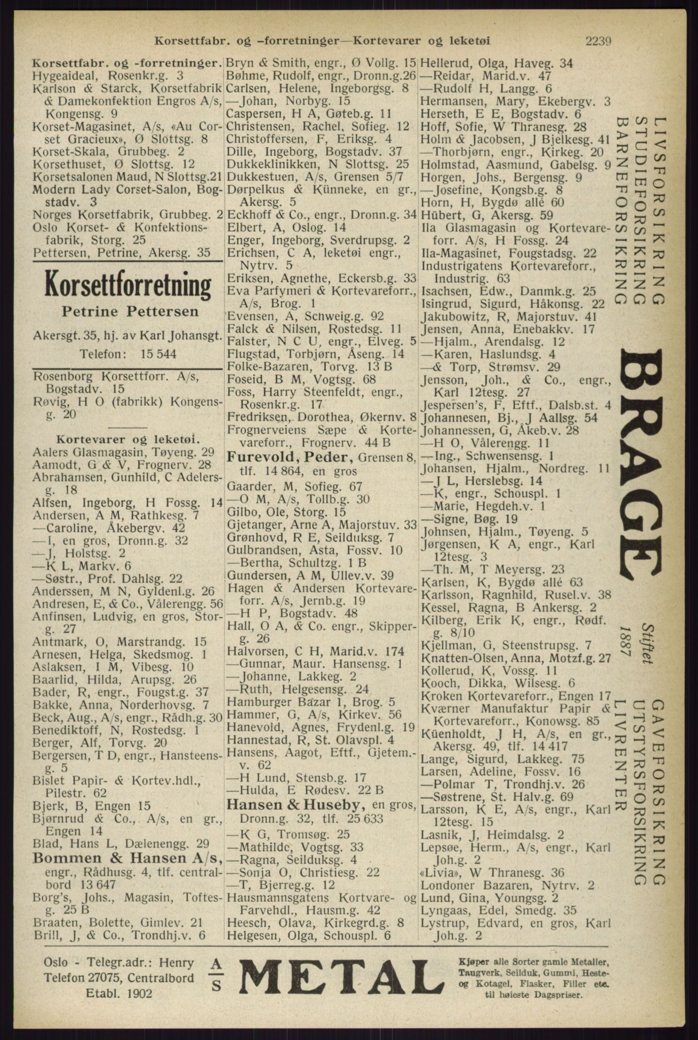 Kristiania/Oslo adressebok, PUBL/-, 1933, p. 2239