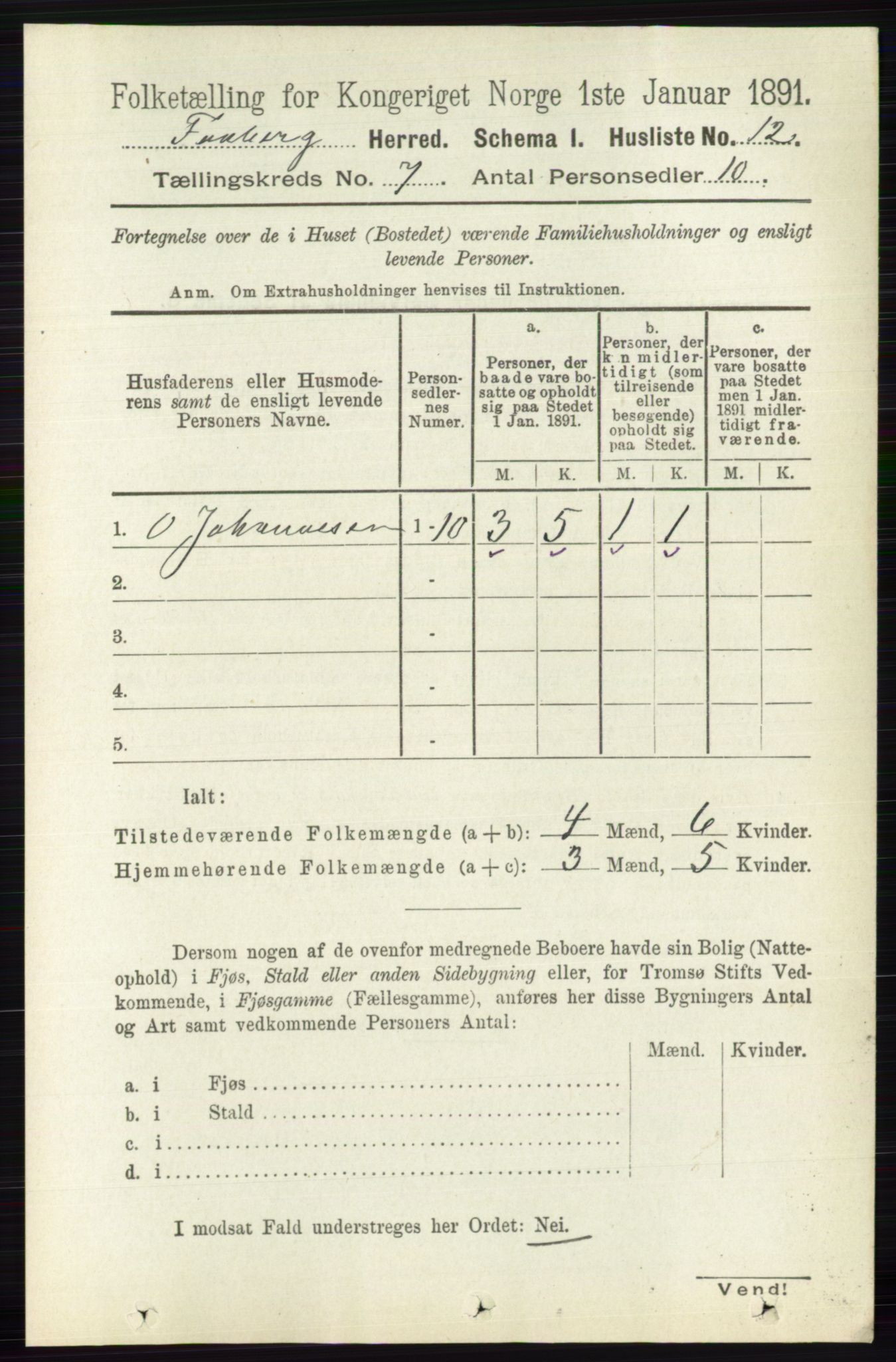 RA, 1891 census for 0524 Fåberg, 1891, p. 2694