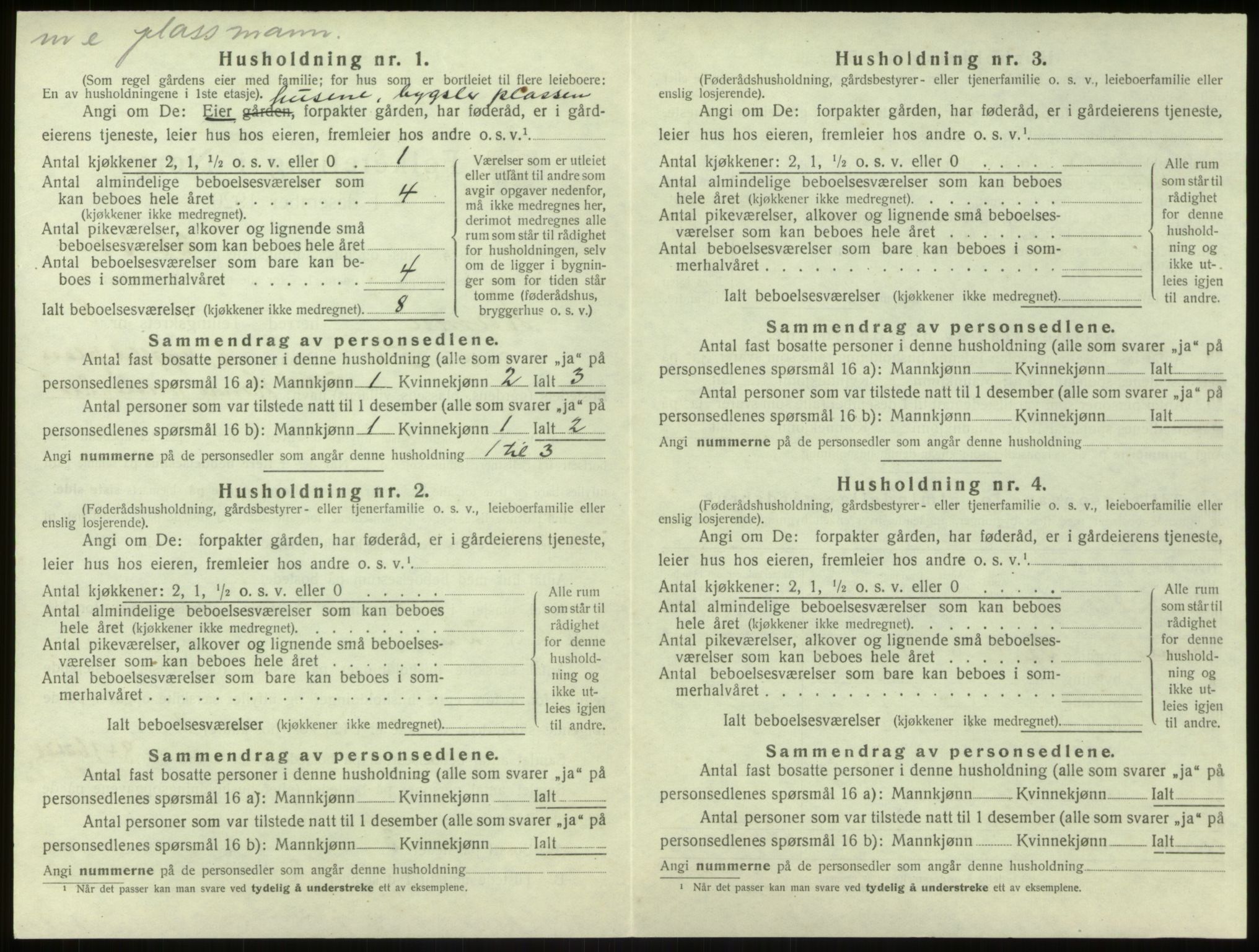 SAB, 1920 census for Hamre, 1920, p. 702