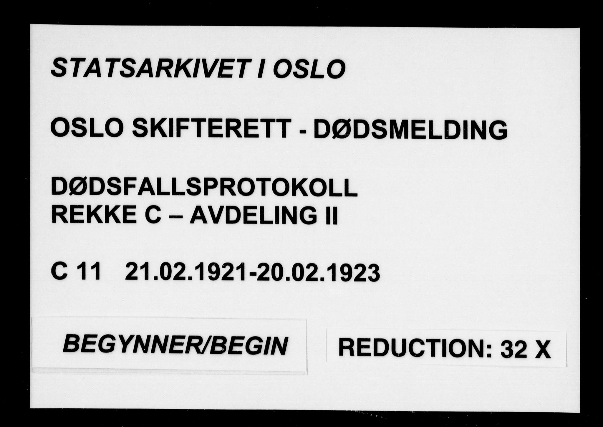 Oslo skifterett, AV/SAO-A-10383/G/Ga/Gac/L0011: Dødsfallsprotokoll, 1921-1923