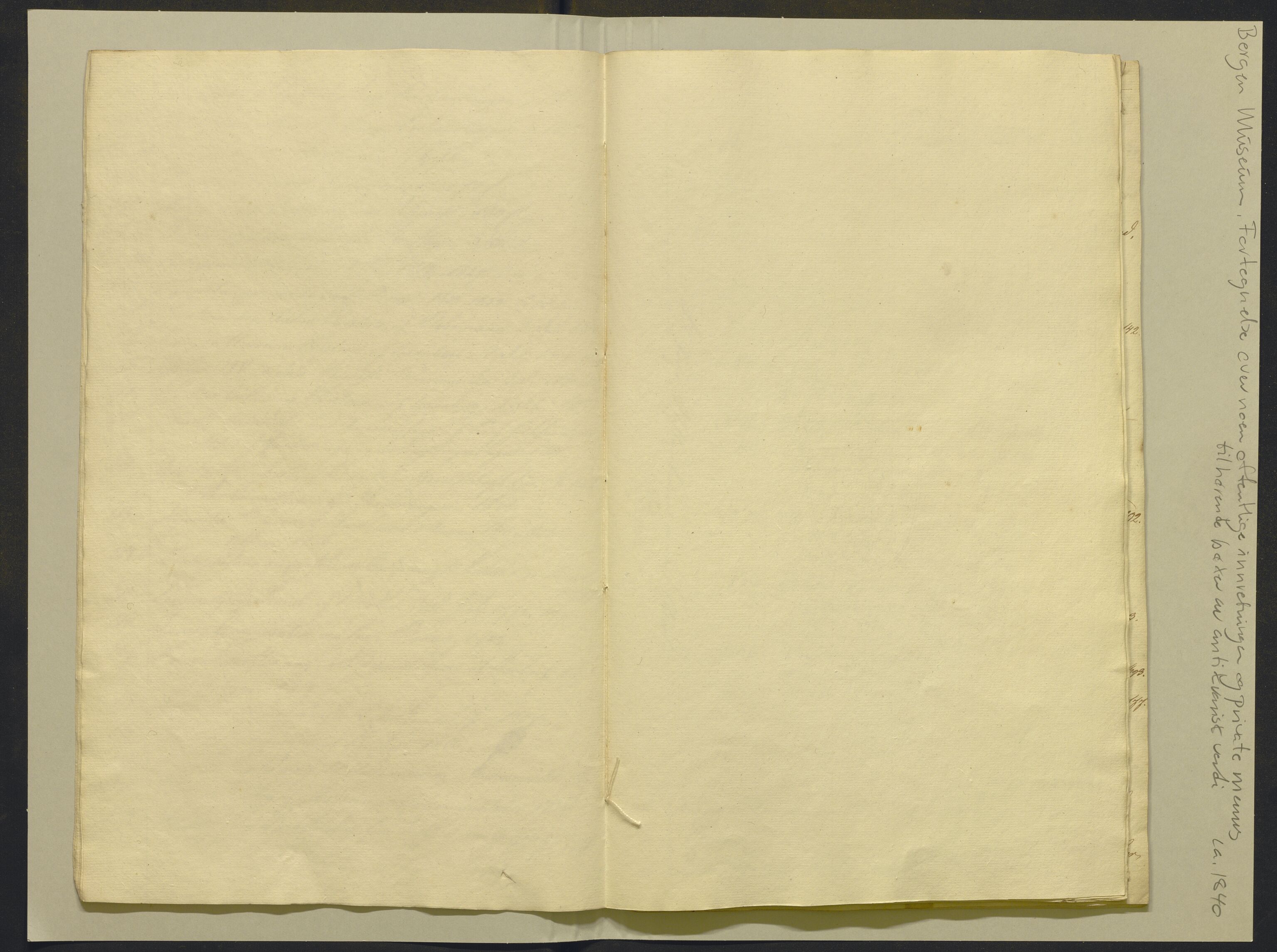 Bergens Museum, AV/SAB-A-17301/02/F/L0001: Kataloger over gjenstander og pergamentbrev , 1825-1880, p. 196