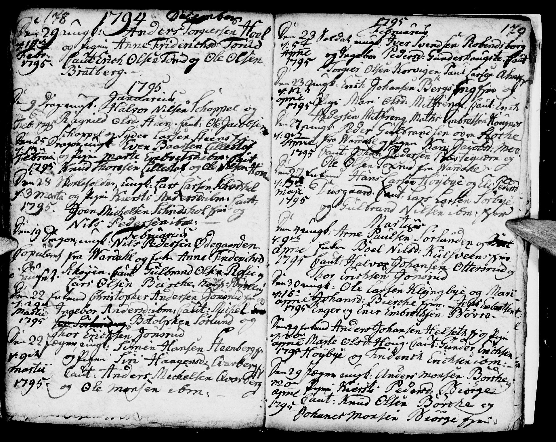 Ringsaker prestekontor, SAH/PREST-014/I/Ia/L0005/0006: Parish register draft no. 1F, 1793-1796, p. 178-179