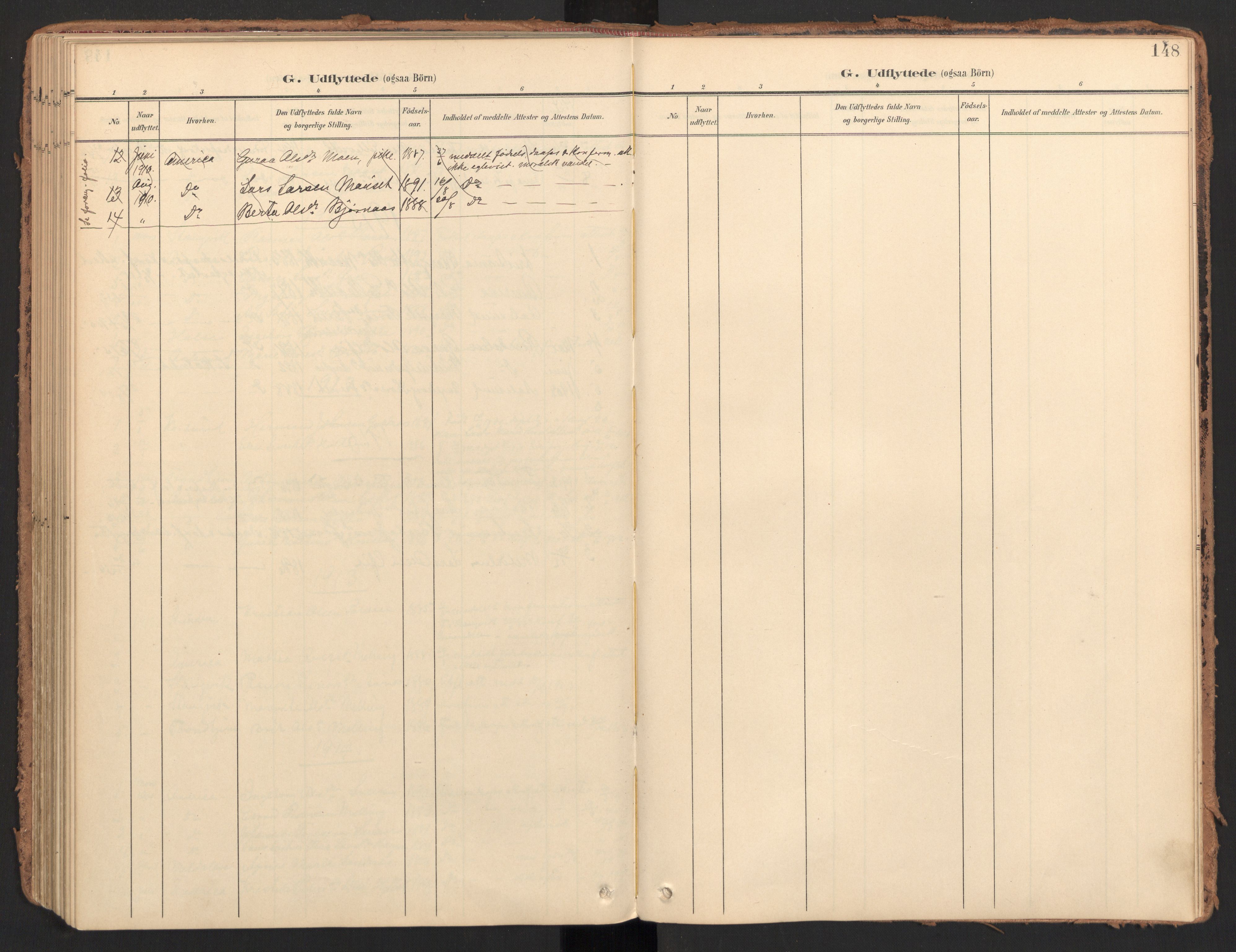 Ministerialprotokoller, klokkerbøker og fødselsregistre - Møre og Romsdal, SAT/A-1454/596/L1057: Parish register (official) no. 596A02, 1900-1917, p. 148