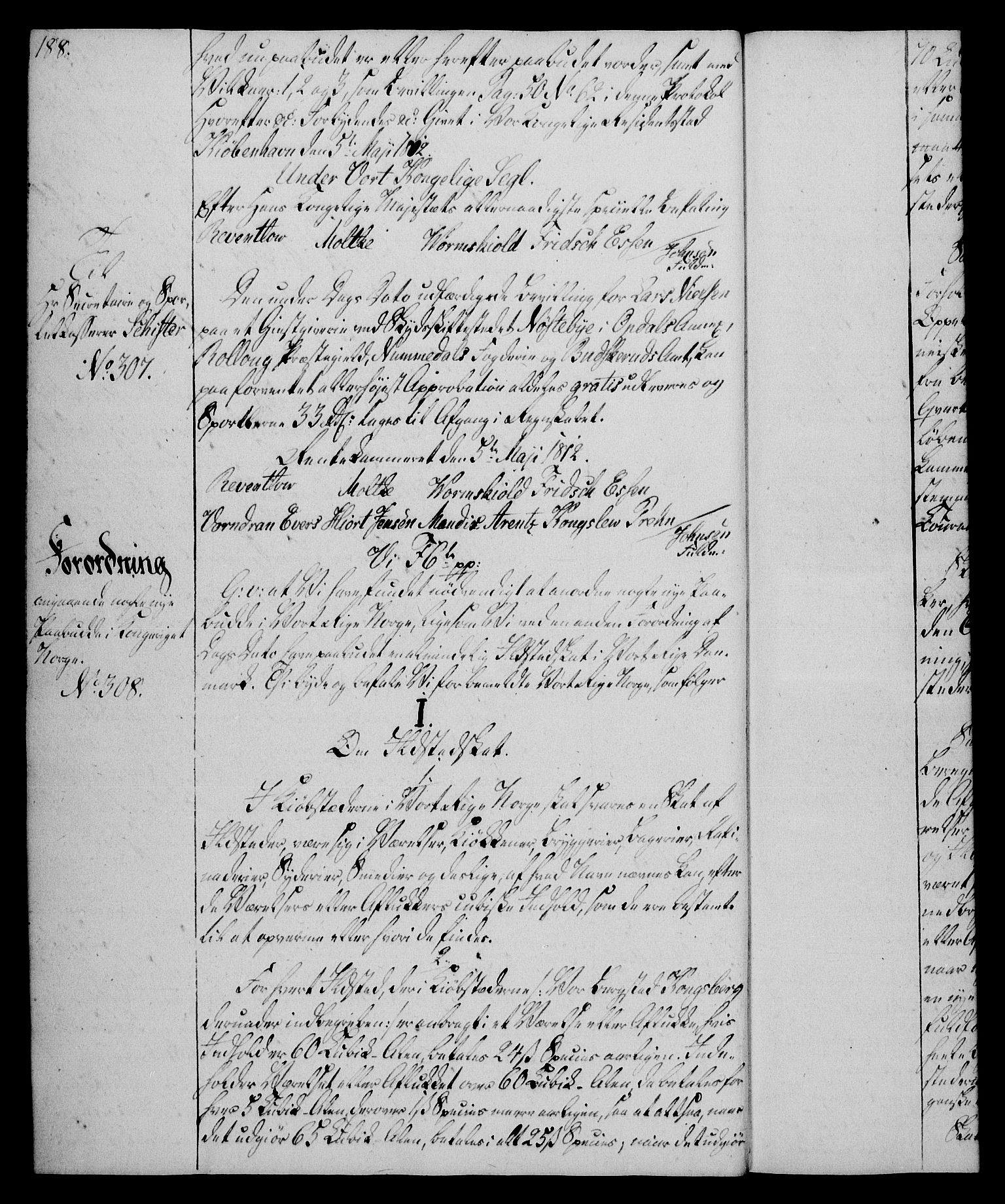 Rentekammeret, Kammerkanselliet, AV/RA-EA-3111/G/Gg/Gga/L0020: Norsk ekspedisjonsprotokoll med register (merket RK 53.20), 1811-1814, p. 188