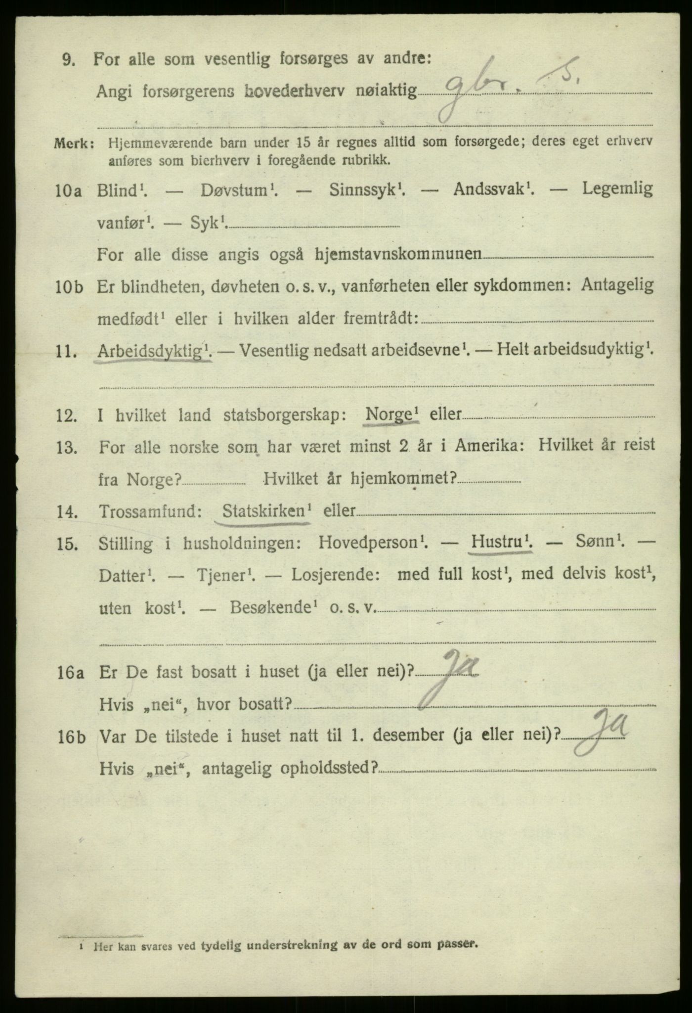 SAB, 1920 census for Kinn, 1920, p. 2258