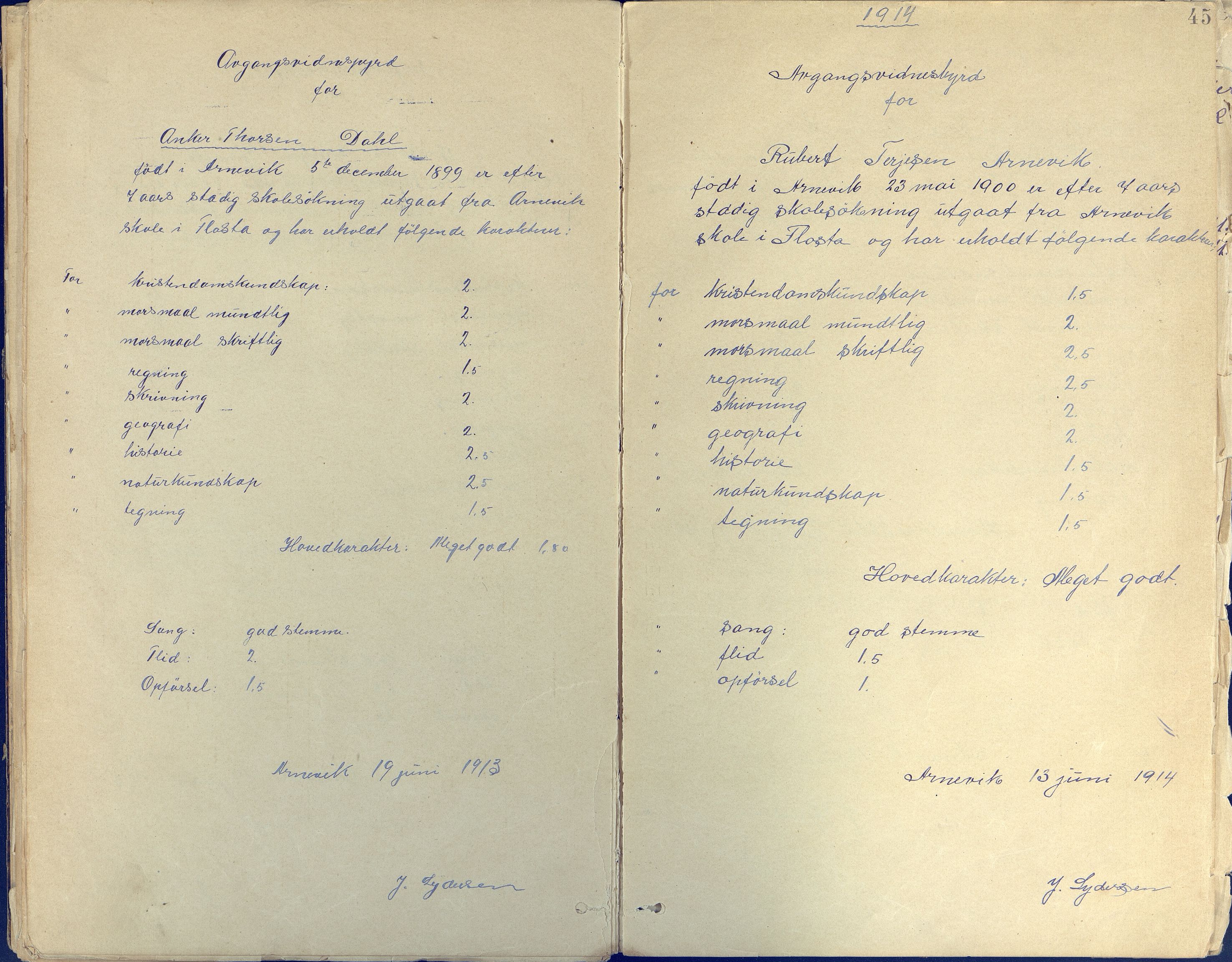 Flosta kommune frem til 1961, AAKS/KA0916-PK/09/09C/L0001: Skolepliktige barn, 1890, p. 45