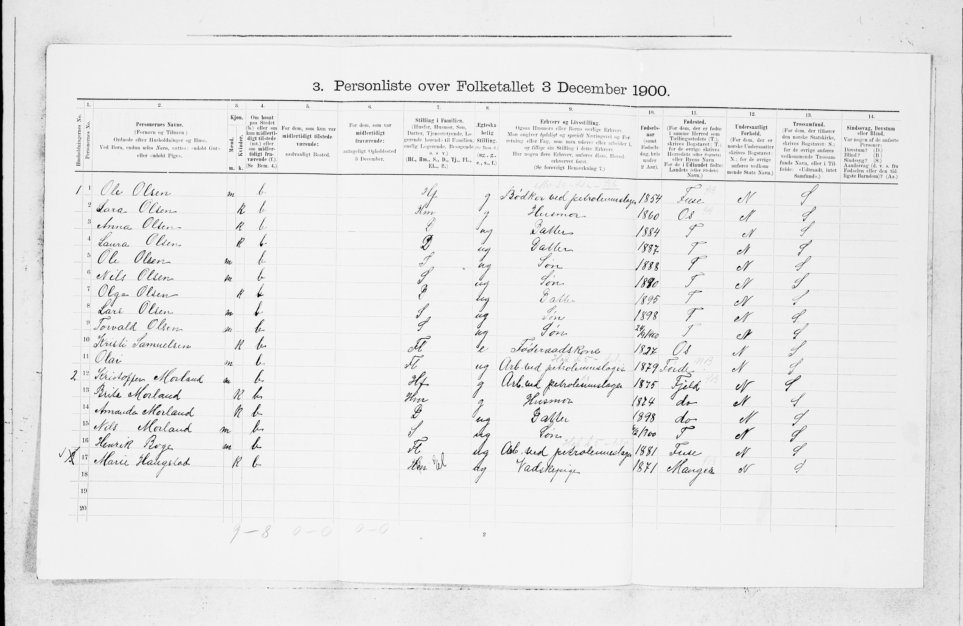 SAB, 1900 census for Askøy, 1900, p. 777