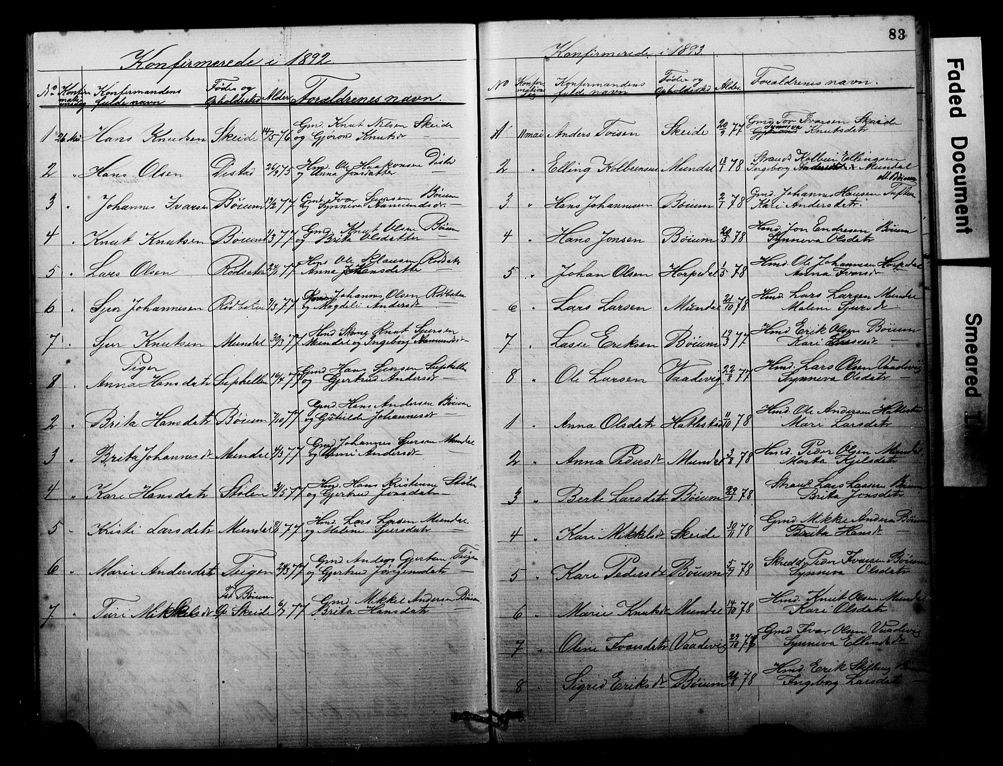 Balestrand sokneprestembete, SAB/A-79601: Parish register (copy) no. B 1A, 1880-1916, p. 83