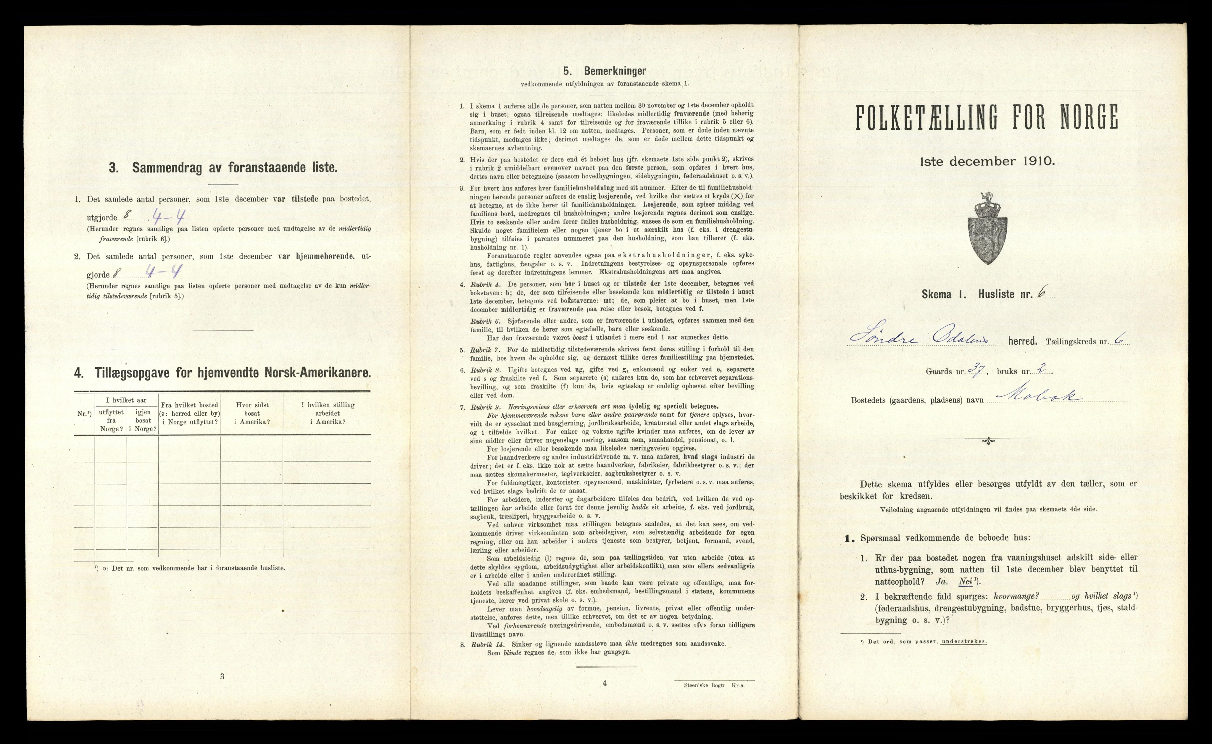 RA, 1910 census for Sør-Odal, 1910, p. 934