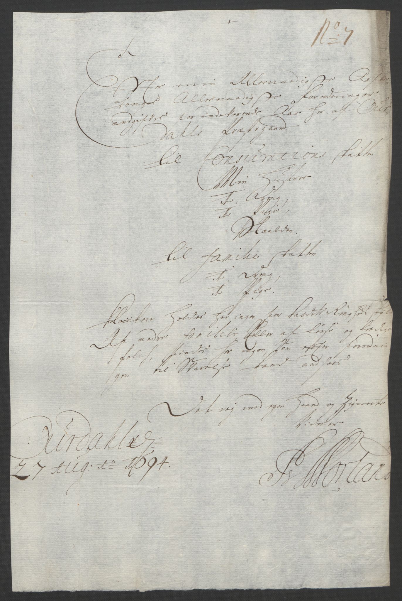 Rentekammeret inntil 1814, Reviderte regnskaper, Fogderegnskap, AV/RA-EA-4092/R18/L1292: Fogderegnskap Hadeland, Toten og Valdres, 1693-1694, p. 393