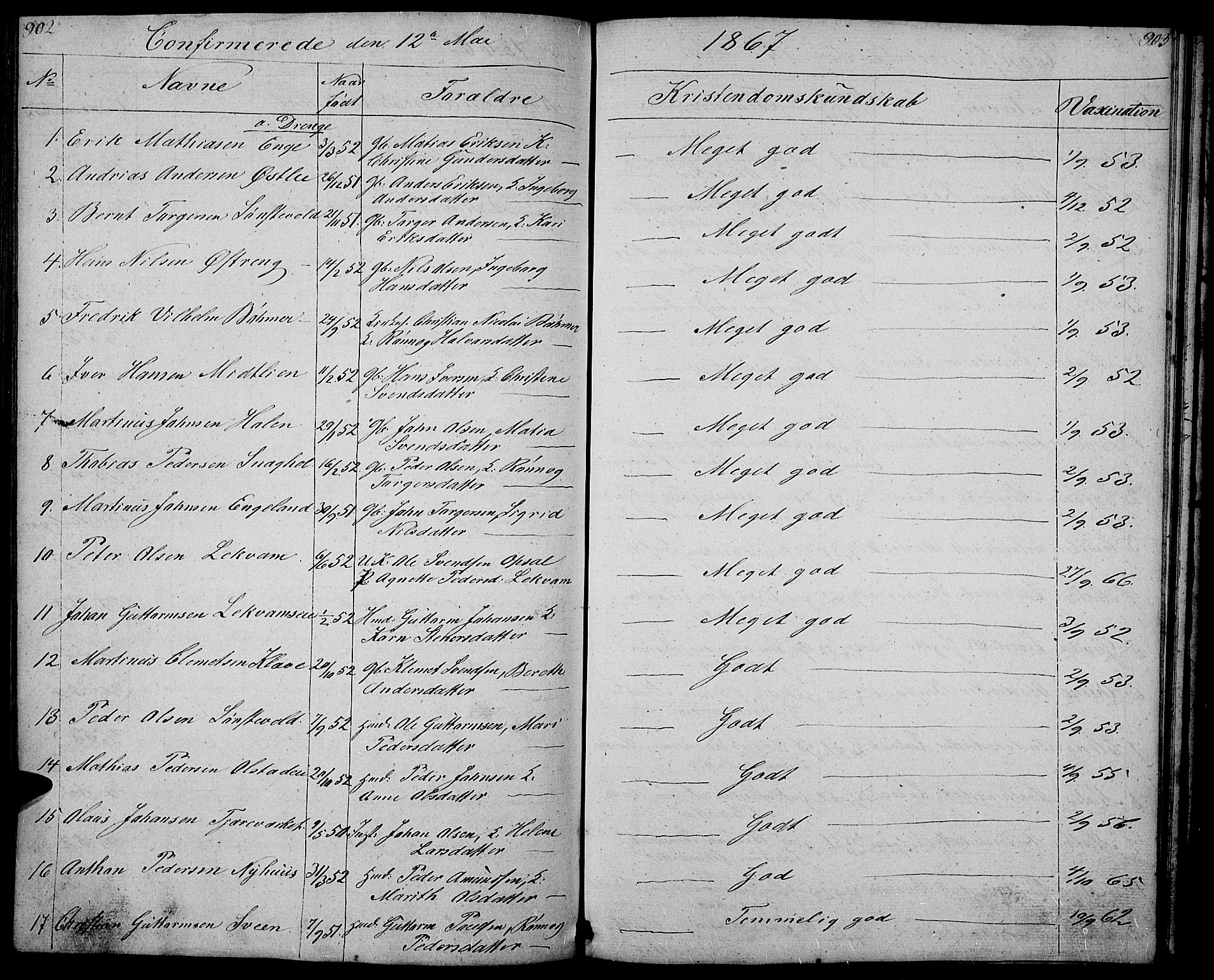 Gausdal prestekontor, SAH/PREST-090/H/Ha/Hab/L0004: Parish register (copy) no. 4, 1835-1870, p. 902-903