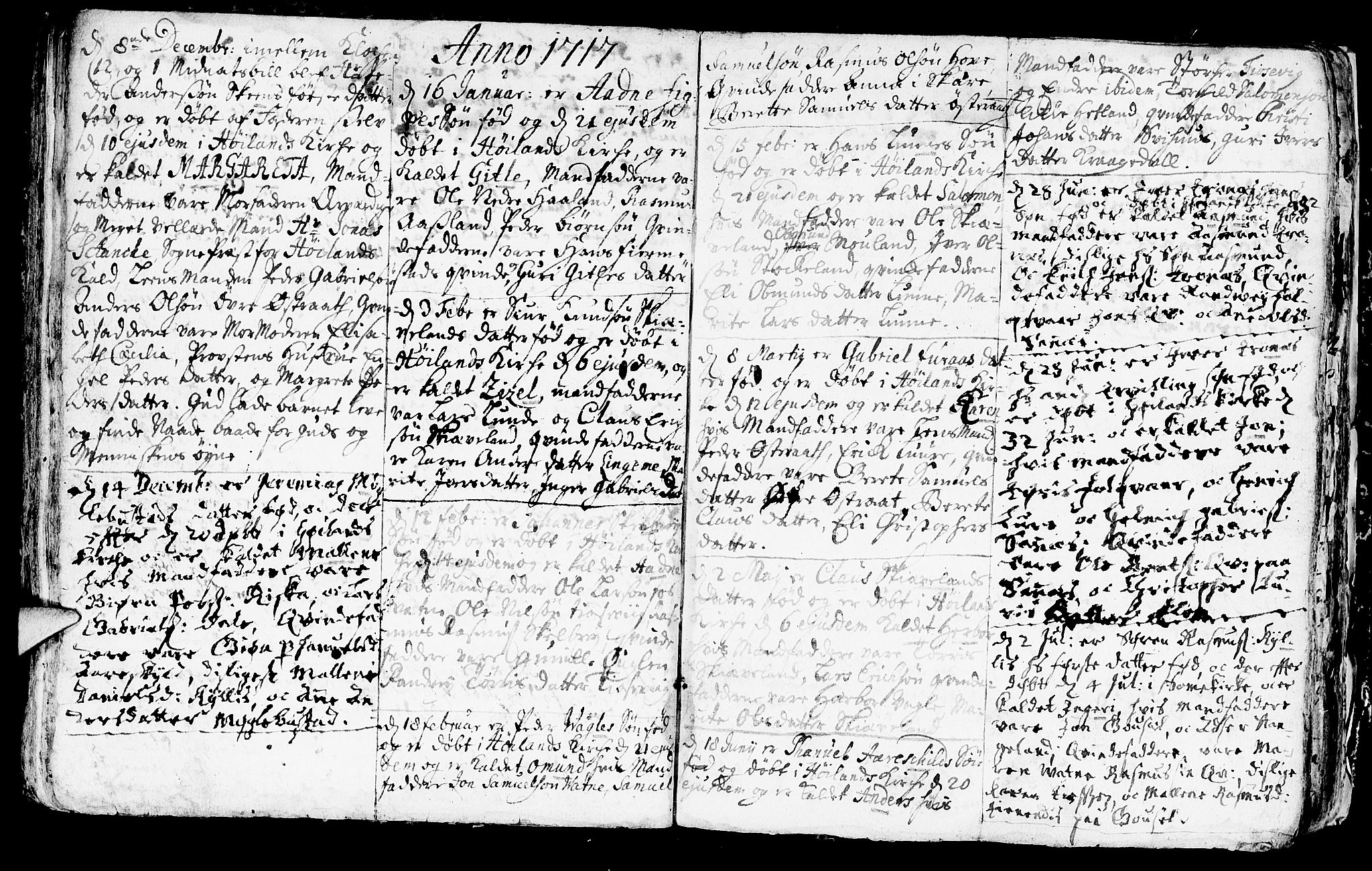 Høyland sokneprestkontor, AV/SAST-A-101799/001/30BA/L0001: Parish register (official) no. A 1, 1691-1732