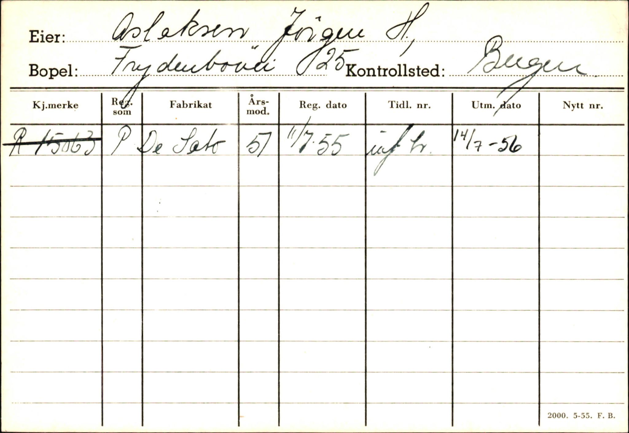 Statens vegvesen, Hordaland vegkontor, AV/SAB-A-5201/2/Ha/L0002: R-eierkort A, 1920-1971, p. 1192