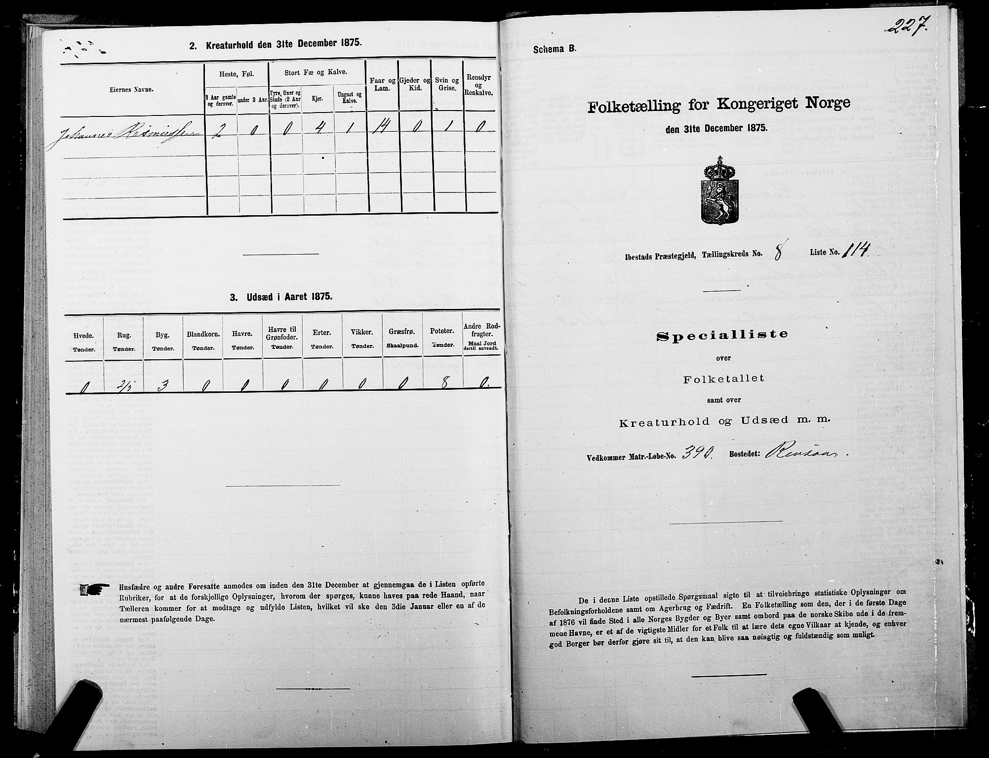 SATØ, 1875 census for 1917P Ibestad, 1875, p. 5227