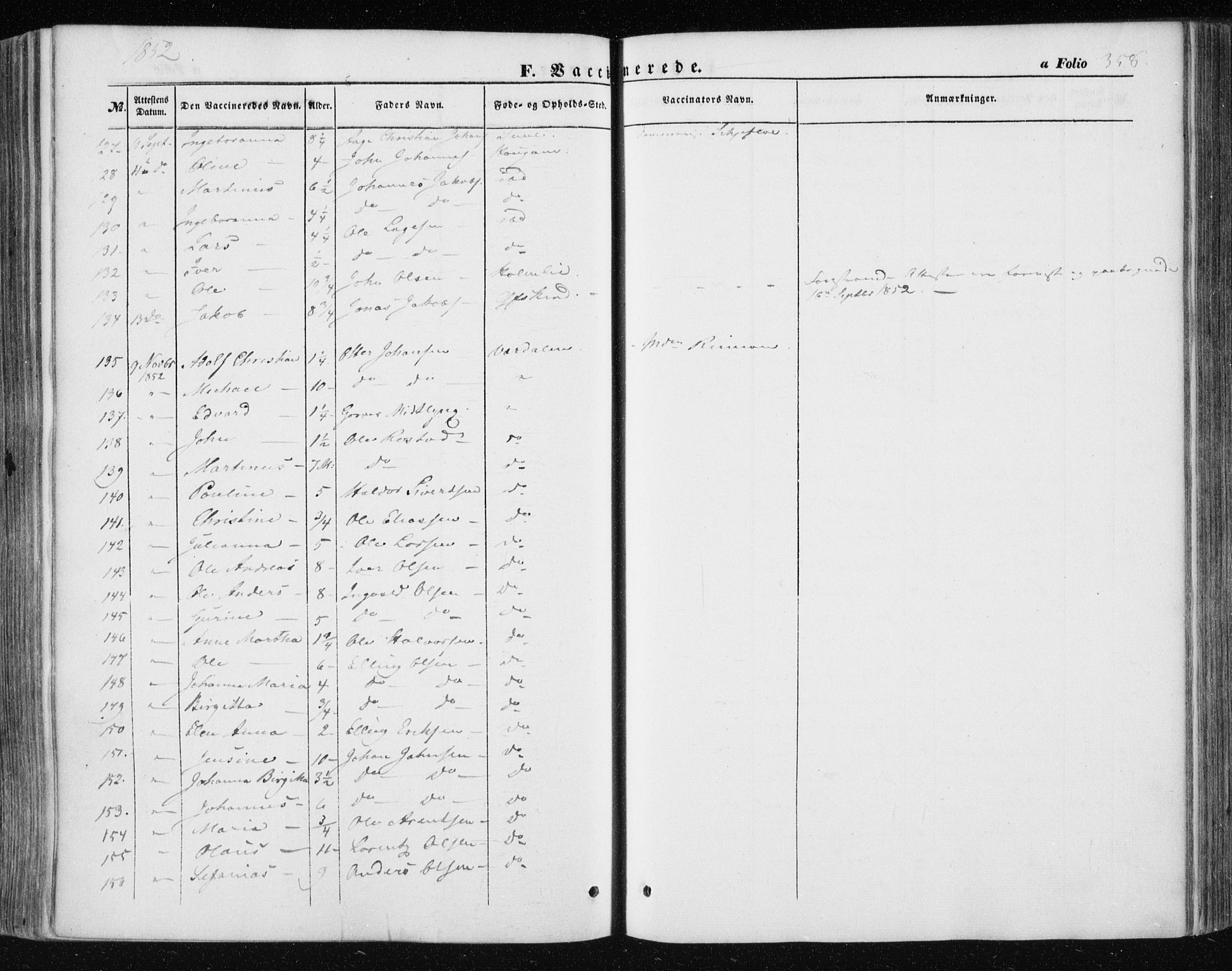 Ministerialprotokoller, klokkerbøker og fødselsregistre - Nord-Trøndelag, AV/SAT-A-1458/723/L0240: Parish register (official) no. 723A09, 1852-1860, p. 358