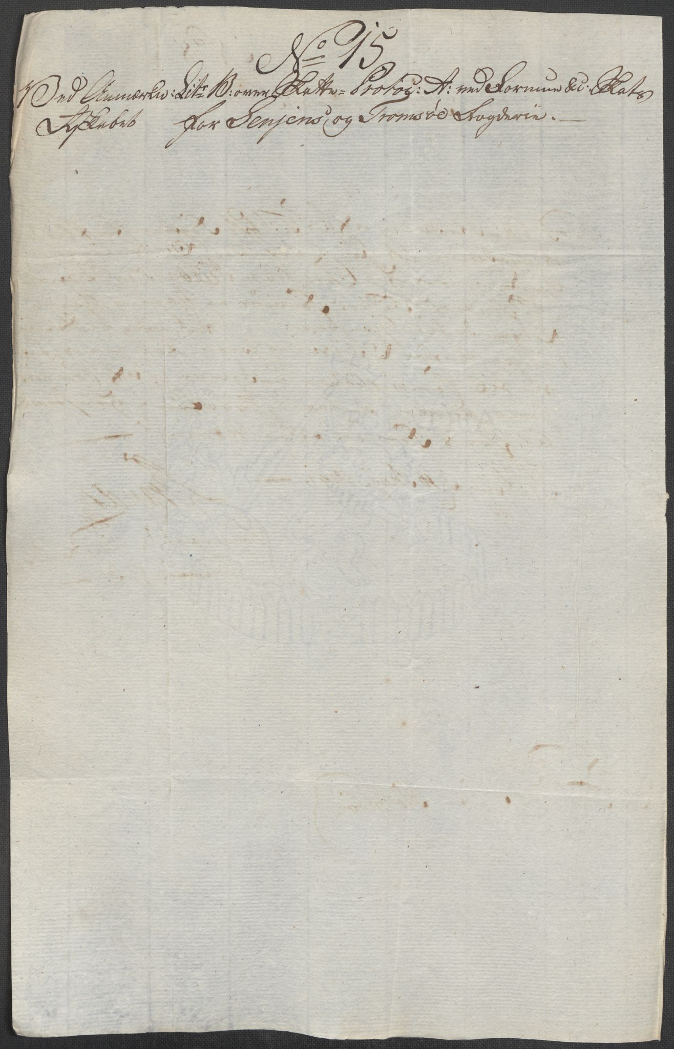 Rentekammeret inntil 1814, Reviderte regnskaper, Mindre regnskaper, AV/RA-EA-4068/Rf/Rfe/L0042:  Senja og Troms fogderi, 1789, p. 37