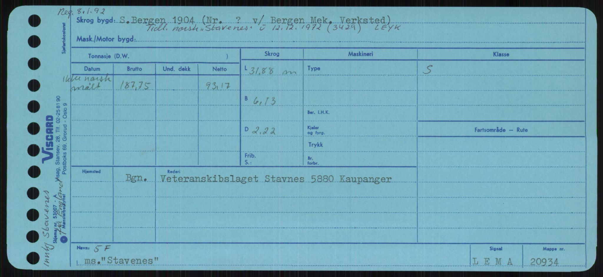 Sjøfartsdirektoratet med forløpere, Skipsmålingen, AV/RA-S-1627/H/Ha/L0005/0002: Fartøy, S-Sven / Fartøy, Skjo-Sven, p. 435