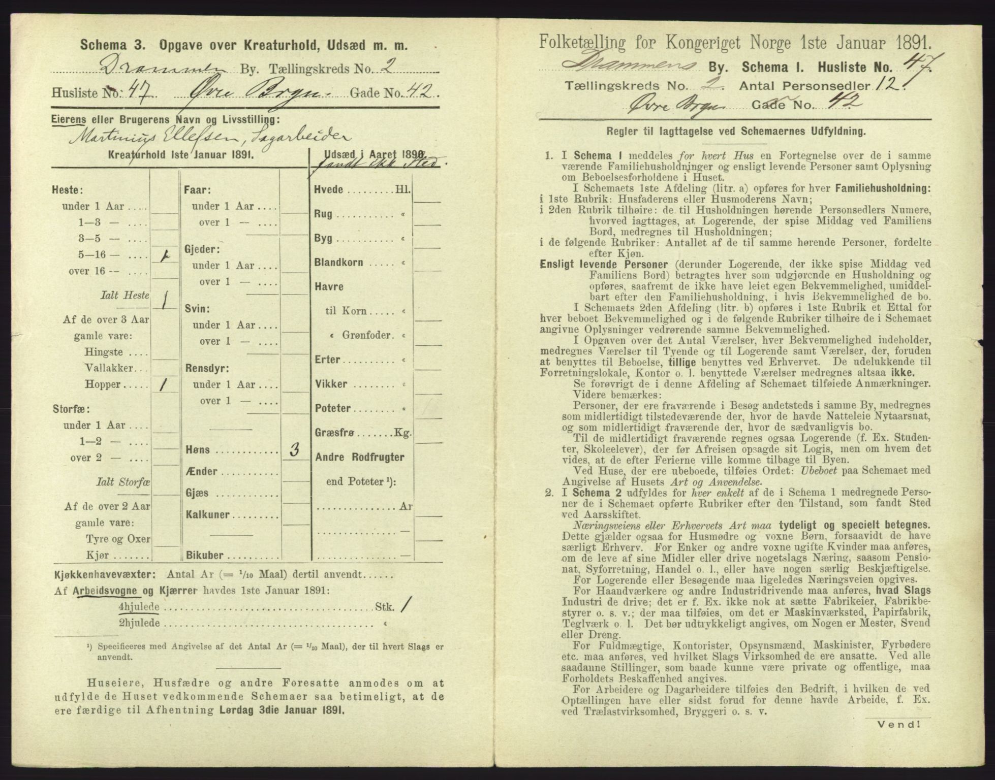 RA, 1891 census for 0602 Drammen, 1891, p. 295