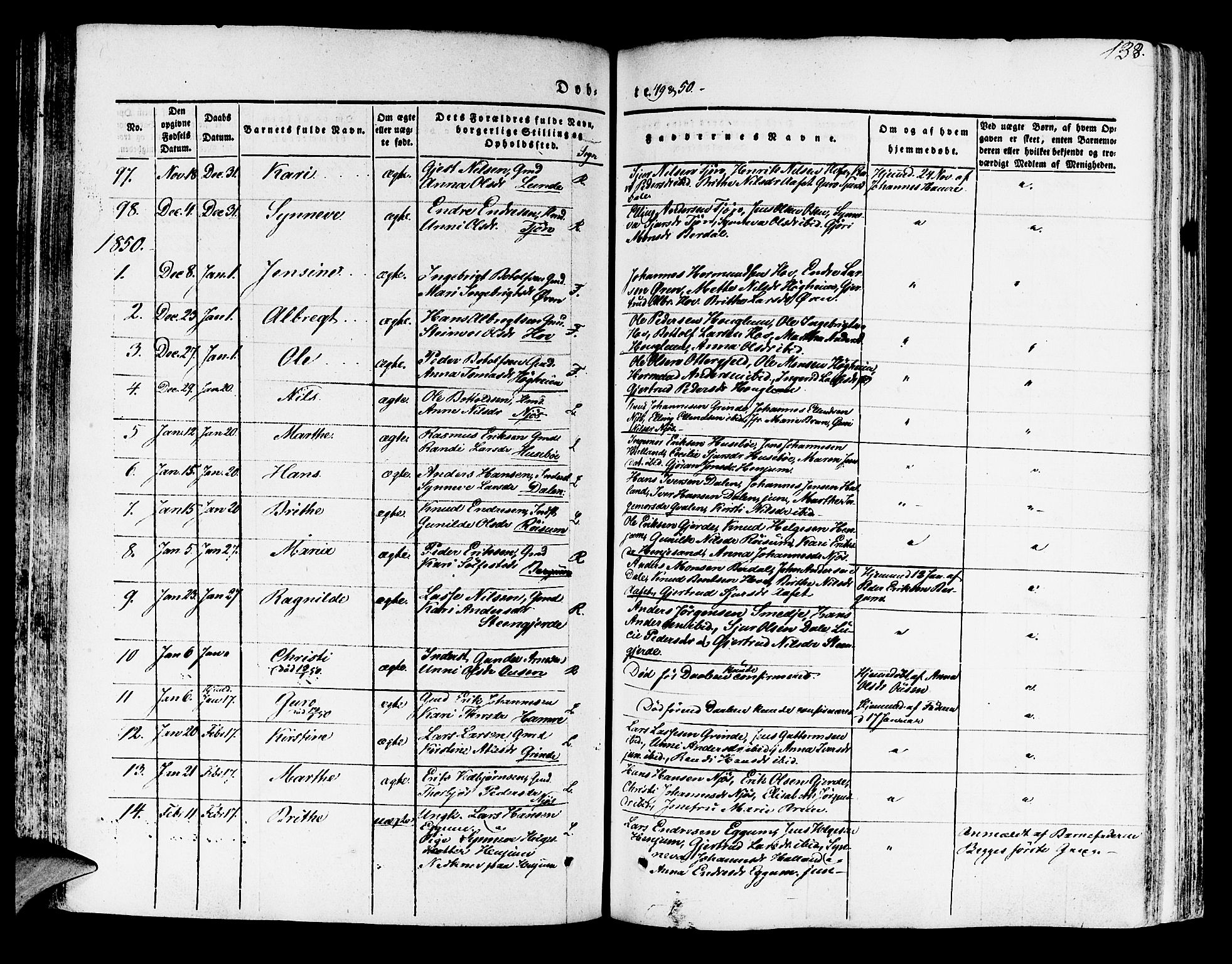 Leikanger sokneprestembete, SAB/A-81001: Parish register (official) no. A 7, 1838-1851, p. 133