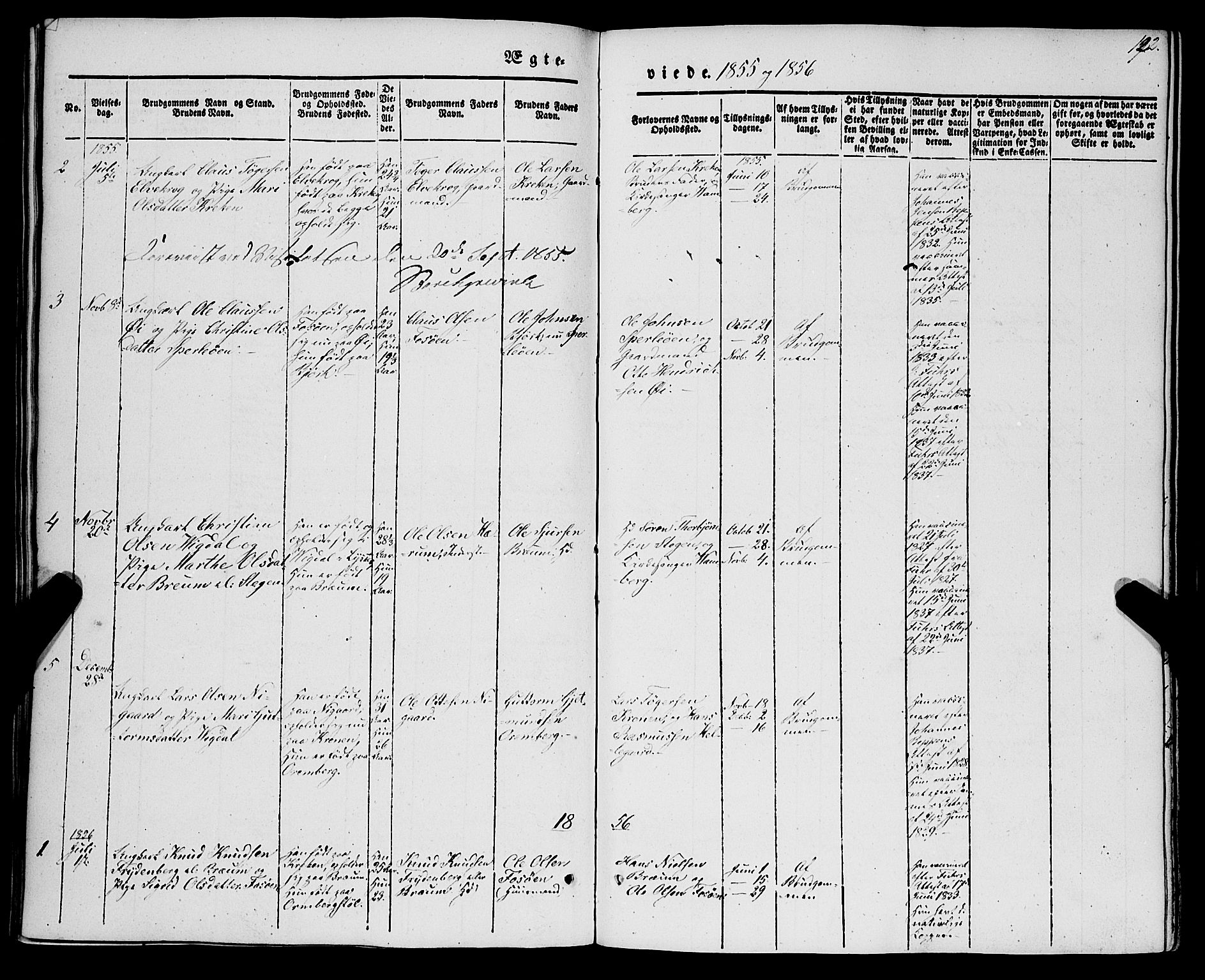 Jostedal sokneprestembete, AV/SAB-A-80601/H/Haa/Haaa/L0005: Parish register (official) no. A 5, 1849-1877, p. 122