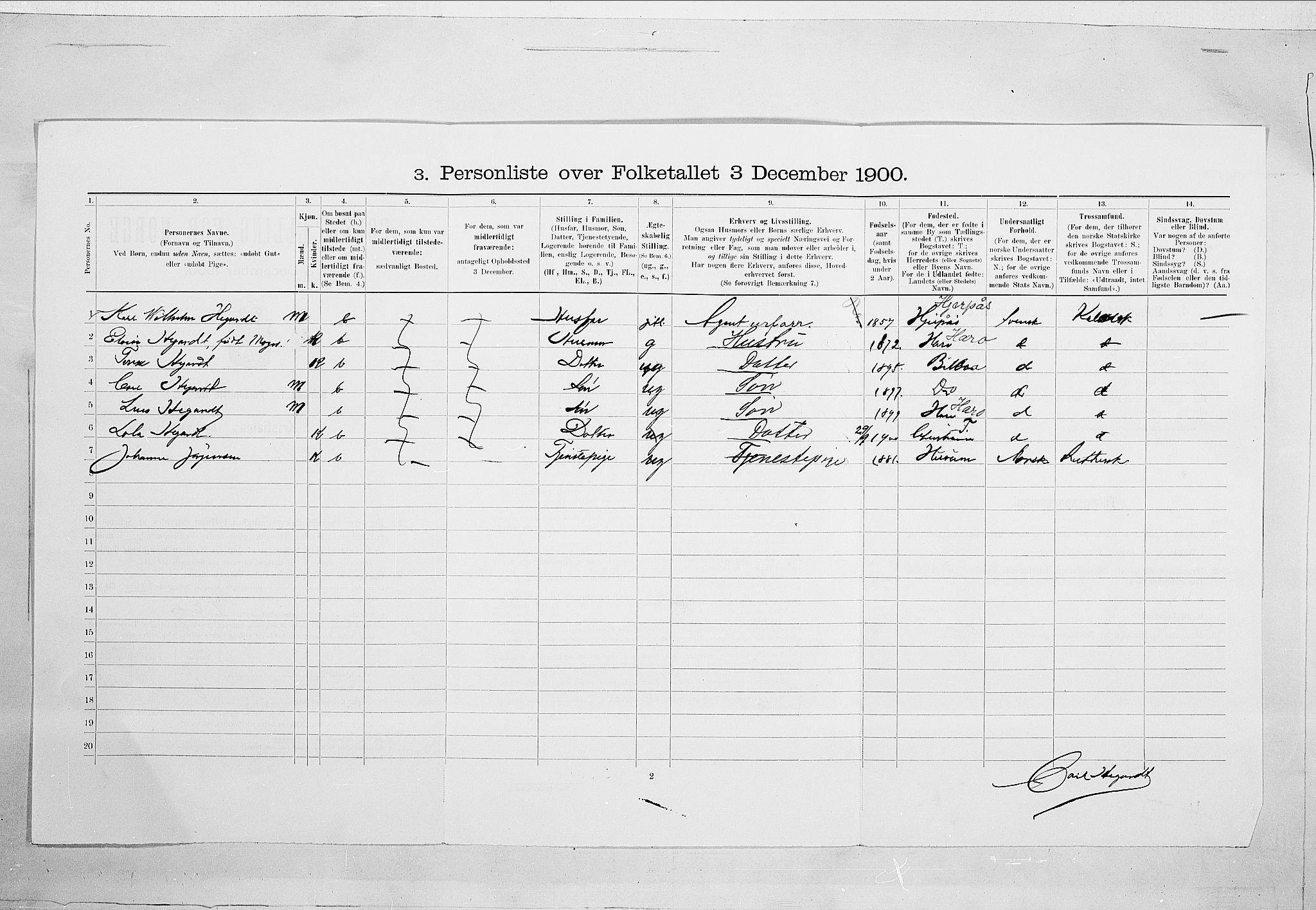 SAO, 1900 census for Kristiania, 1900, p. 111057