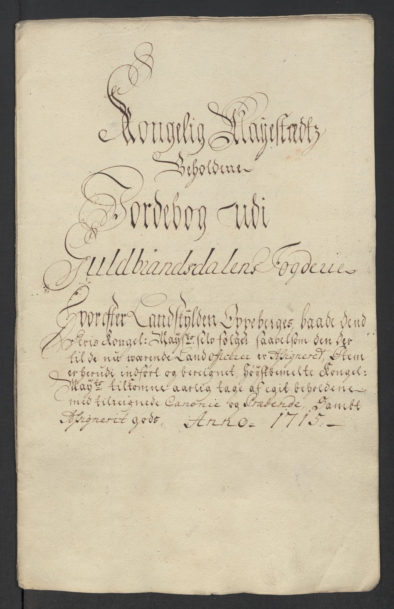 Rentekammeret inntil 1814, Reviderte regnskaper, Fogderegnskap, RA/EA-4092/R17/L1184: Fogderegnskap Gudbrandsdal, 1715, p. 115