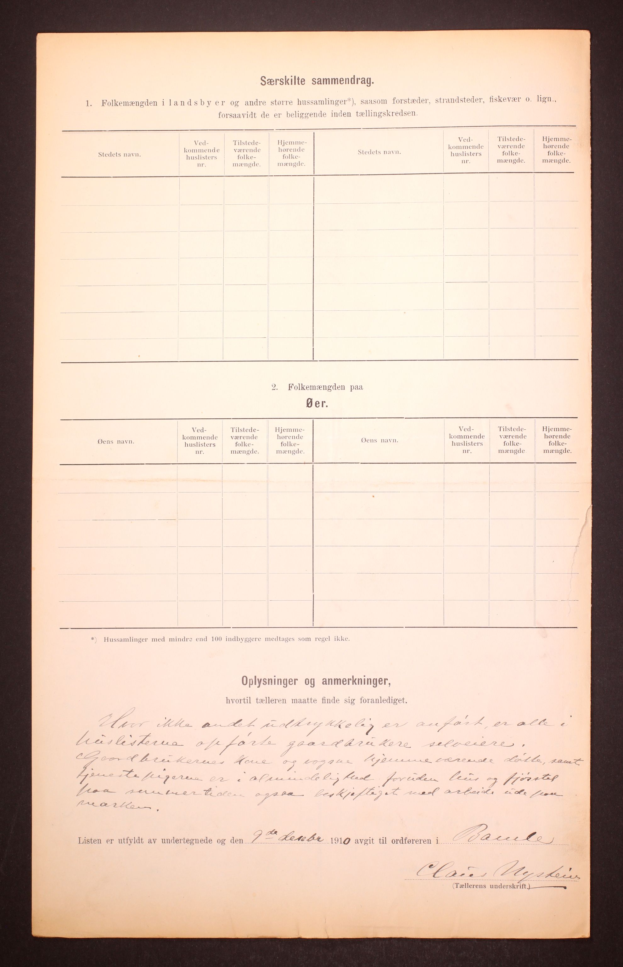 RA, 1910 census for Bamble, 1910, p. 24