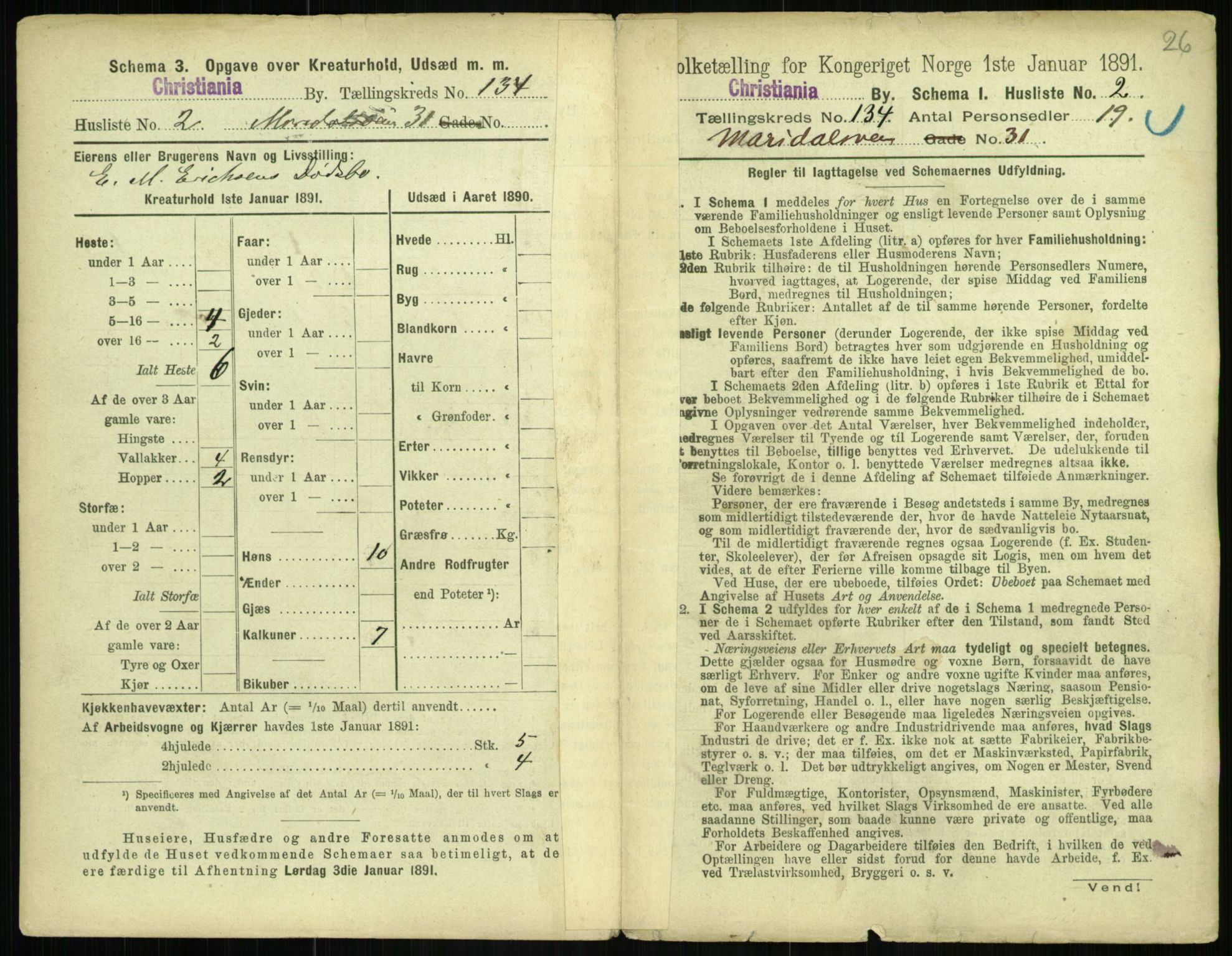 RA, 1891 census for 0301 Kristiania, 1891, p. 73409