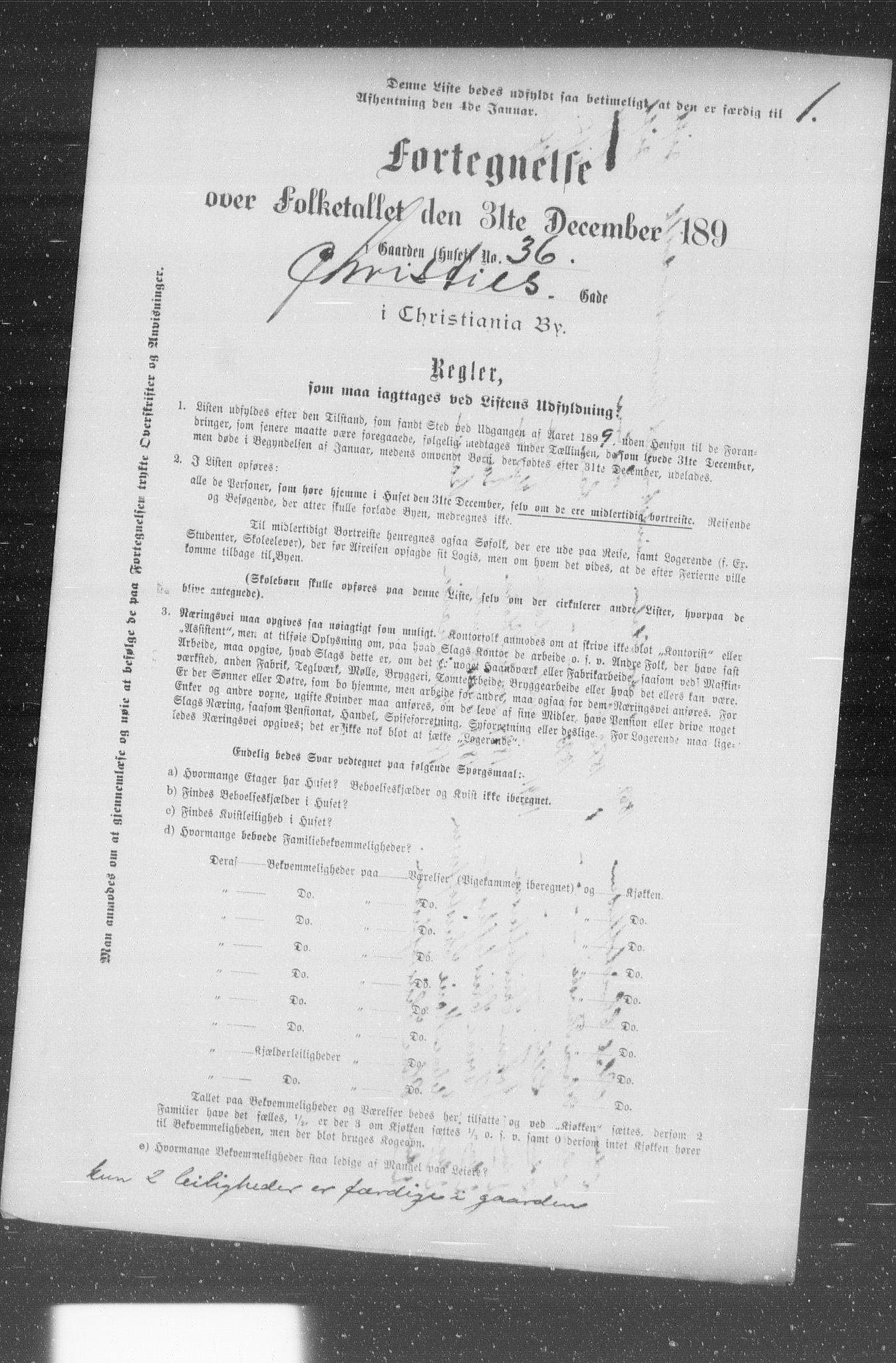 OBA, Municipal Census 1899 for Kristiania, 1899, p. 1691