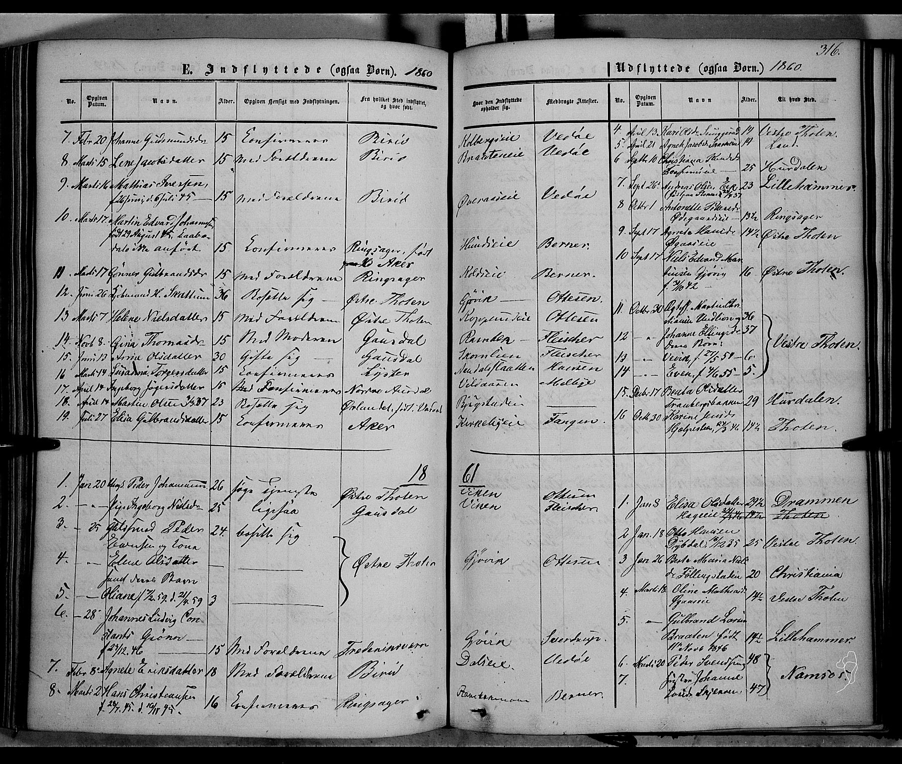 Vardal prestekontor, AV/SAH-PREST-100/H/Ha/Haa/L0006: Parish register (official) no. 6, 1854-1866, p. 316