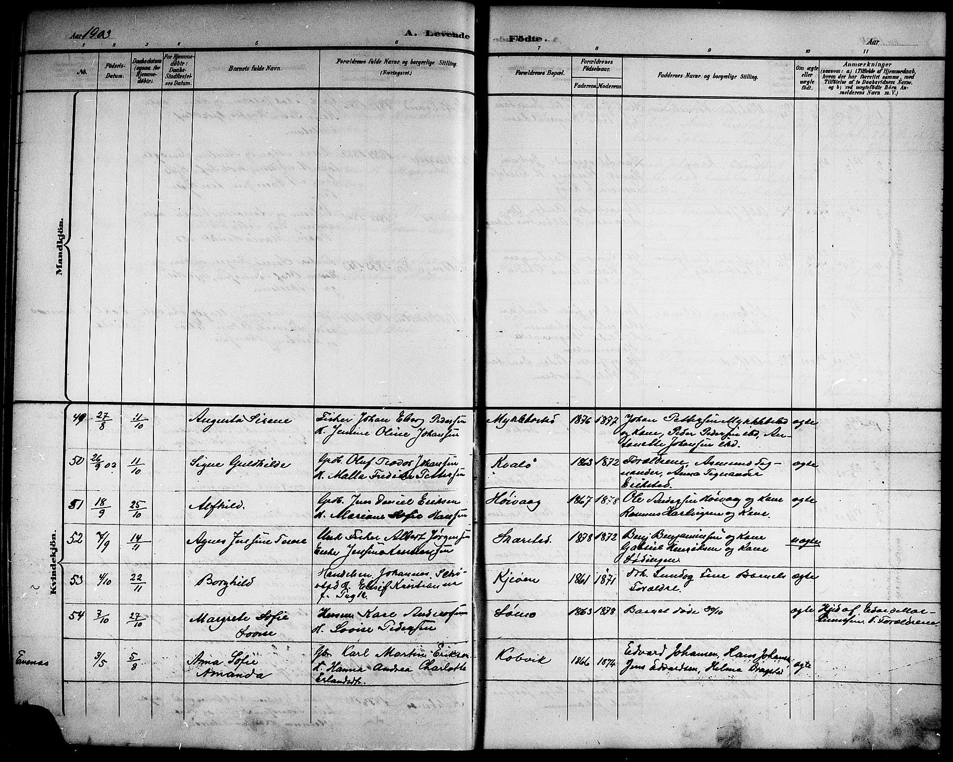 Ministerialprotokoller, klokkerbøker og fødselsregistre - Nordland, AV/SAT-A-1459/872/L1048: Parish register (copy) no. 872C04, 1898-1919