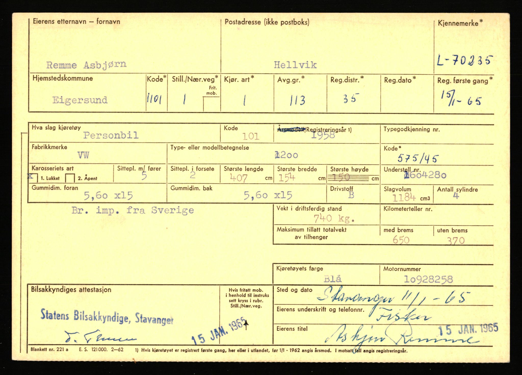 Stavanger trafikkstasjon, AV/SAST-A-101942/0/F/L0066: L-68000 - L-71599, 1930-1971, p. 1281