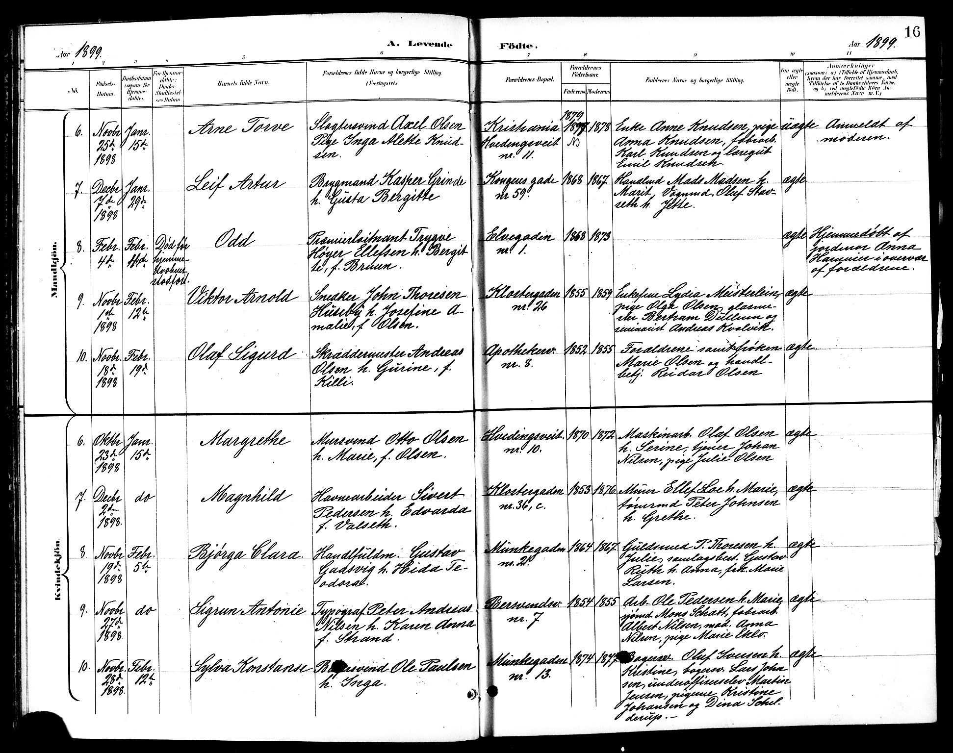 Ministerialprotokoller, klokkerbøker og fødselsregistre - Sør-Trøndelag, SAT/A-1456/601/L0094: Parish register (copy) no. 601C12, 1898-1911, p. 16