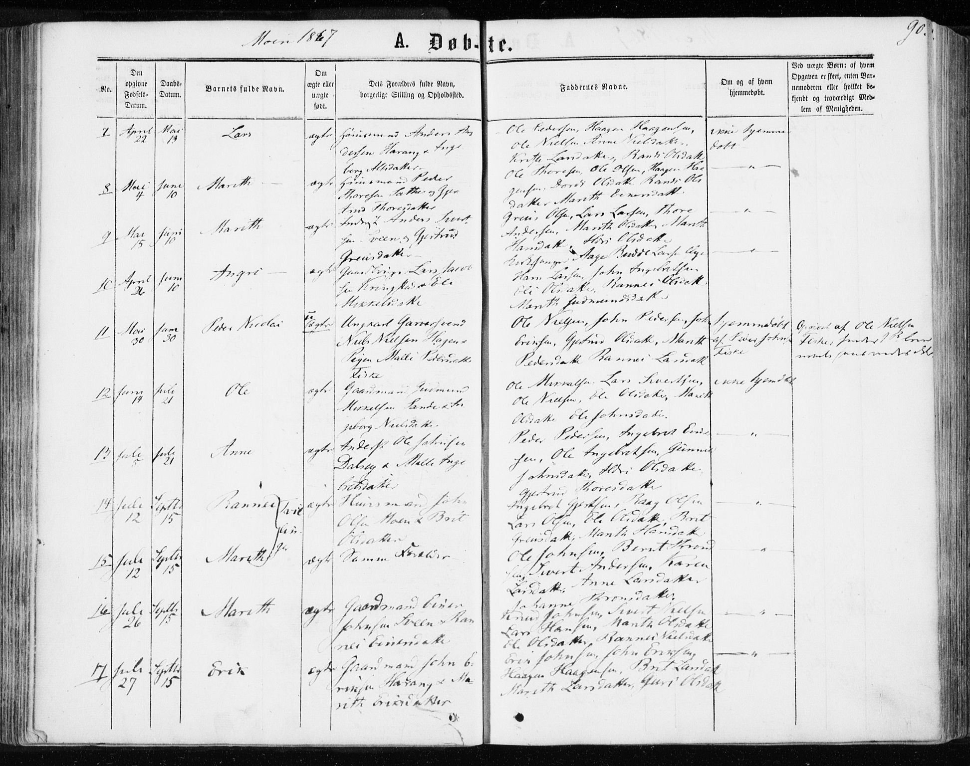 Ministerialprotokoller, klokkerbøker og fødselsregistre - Møre og Romsdal, SAT/A-1454/595/L1045: Parish register (official) no. 595A07, 1863-1873, p. 90