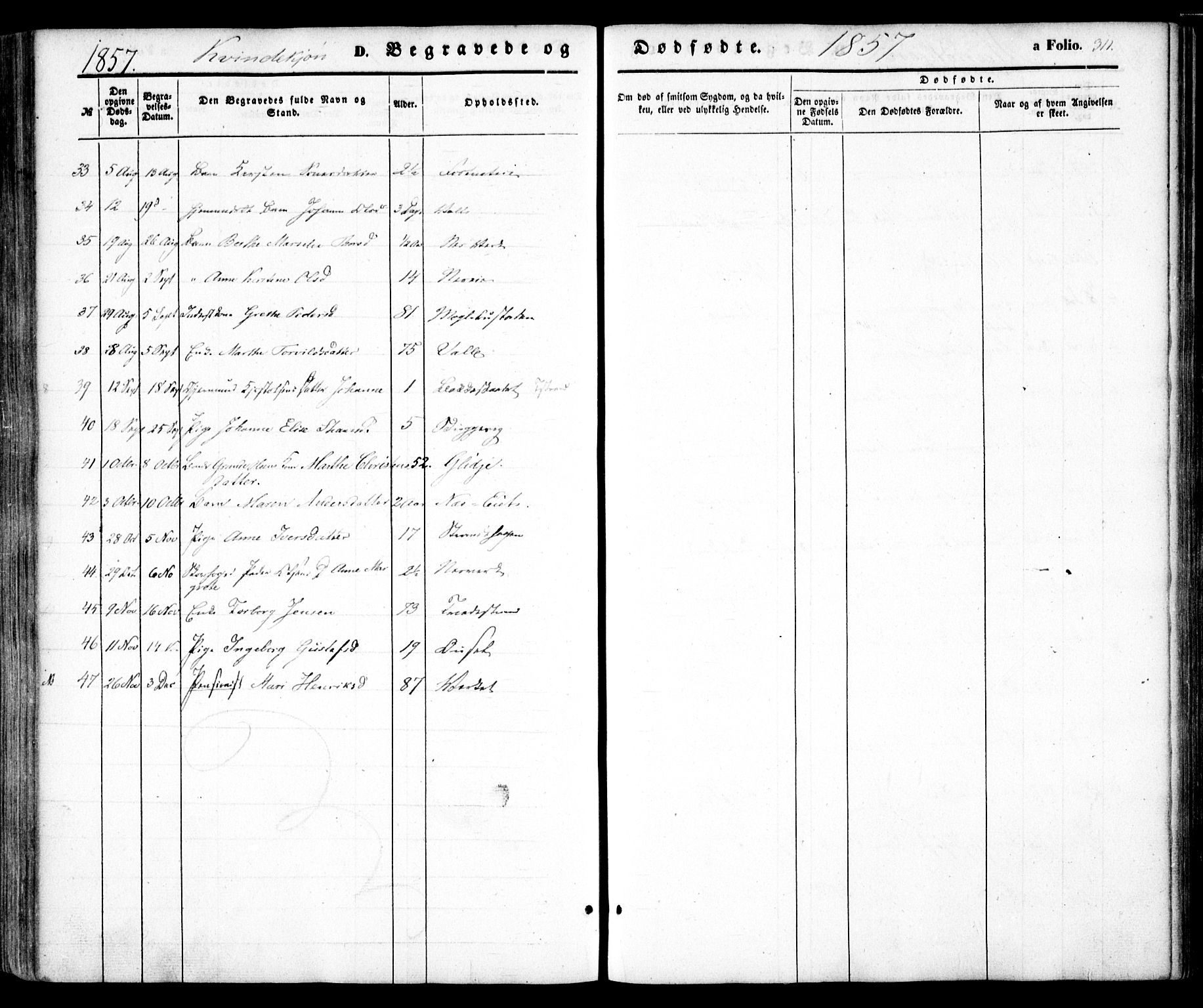 Holt sokneprestkontor, SAK/1111-0021/F/Fa/L0008: Parish register (official) no. A 8, 1849-1860, p. 311