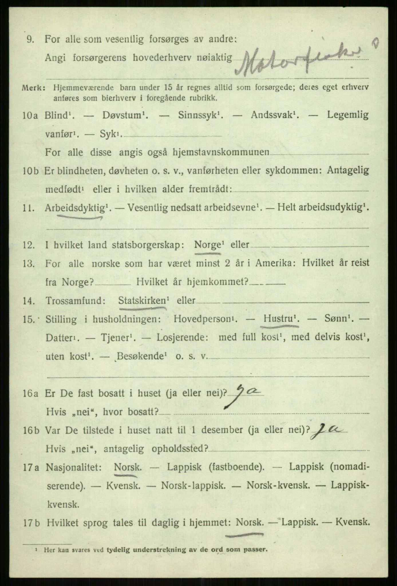 SATØ, 1920 census for Karlsøy, 1920, p. 2001