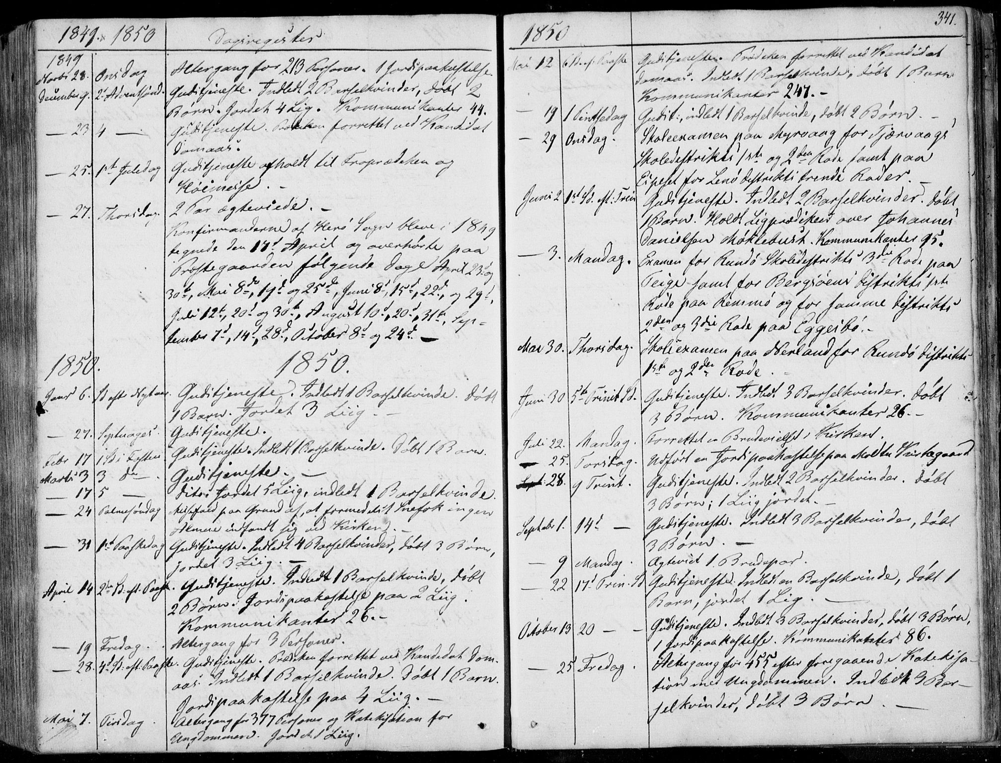 Ministerialprotokoller, klokkerbøker og fødselsregistre - Møre og Romsdal, AV/SAT-A-1454/507/L0070: Parish register (official) no. 507A05, 1842-1873, p. 341