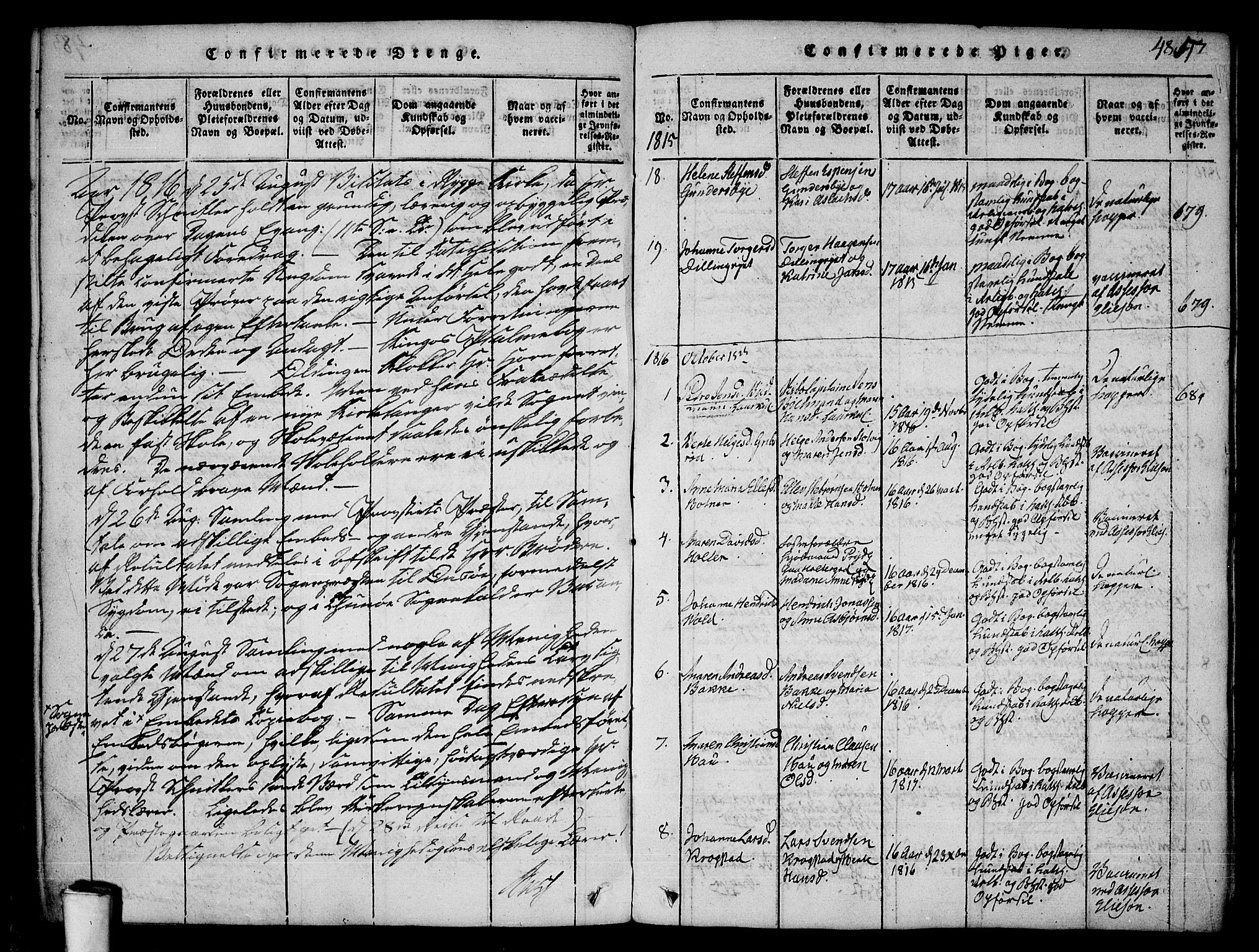 Rygge prestekontor Kirkebøker, AV/SAO-A-10084b/F/Fa/L0003: Parish register (official) no. 3, 1814-1836, p. 484-485