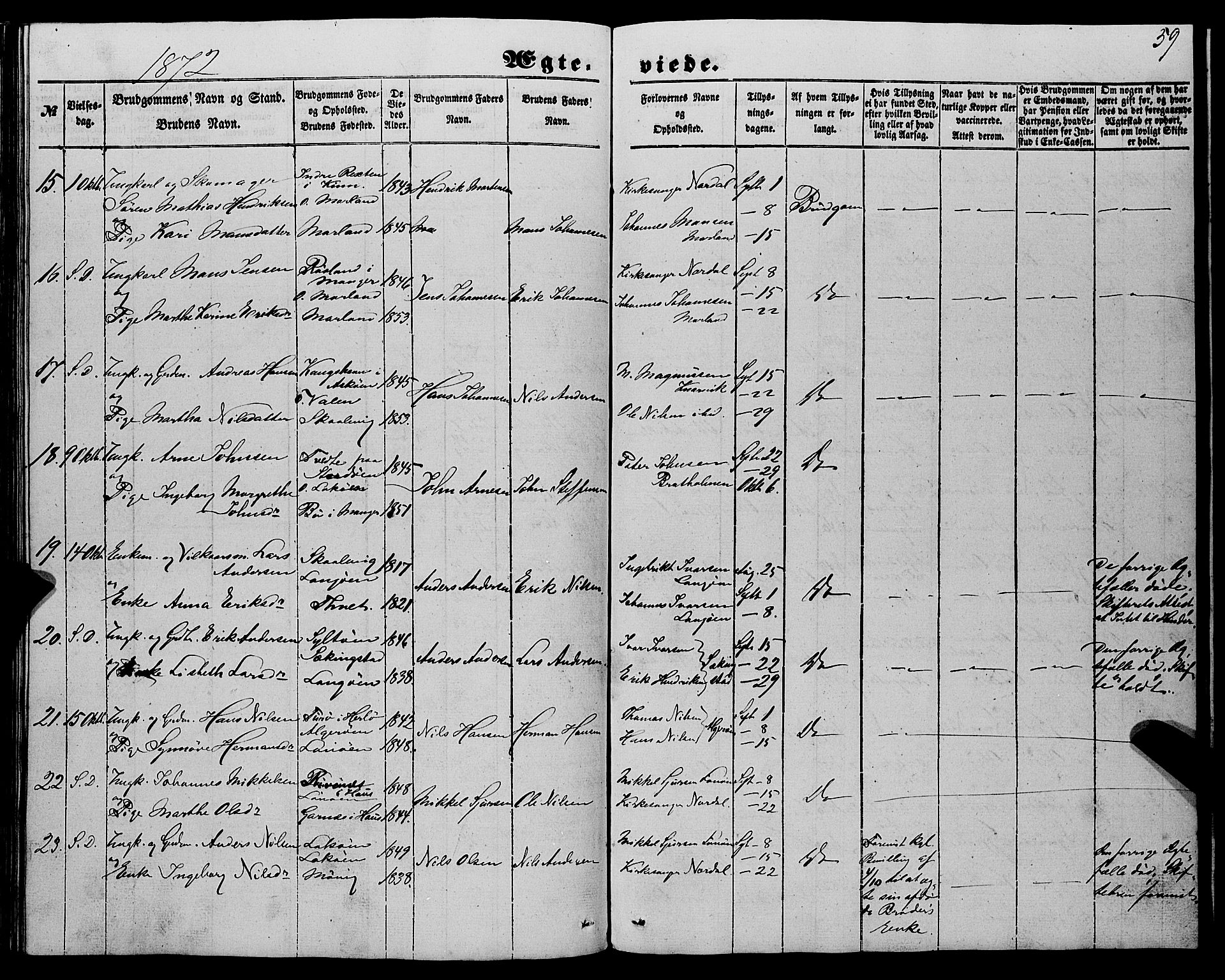 Fjell sokneprestembete, SAB/A-75301/H/Haa: Parish register (official) no. A 6, 1849-1877, p. 59