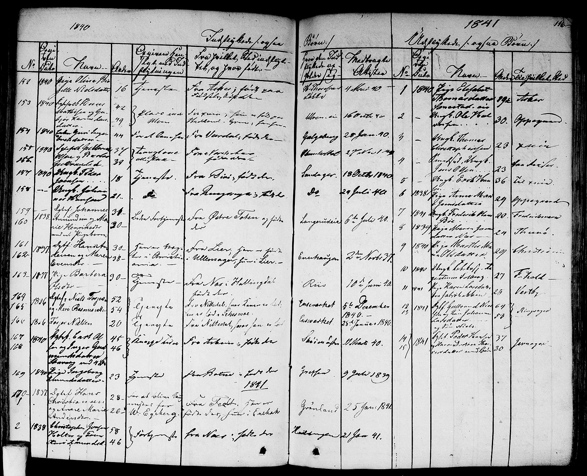 Aker prestekontor kirkebøker, SAO/A-10861/F/L0018: Parish register (official) no. 17, 1829-1852, p. 116