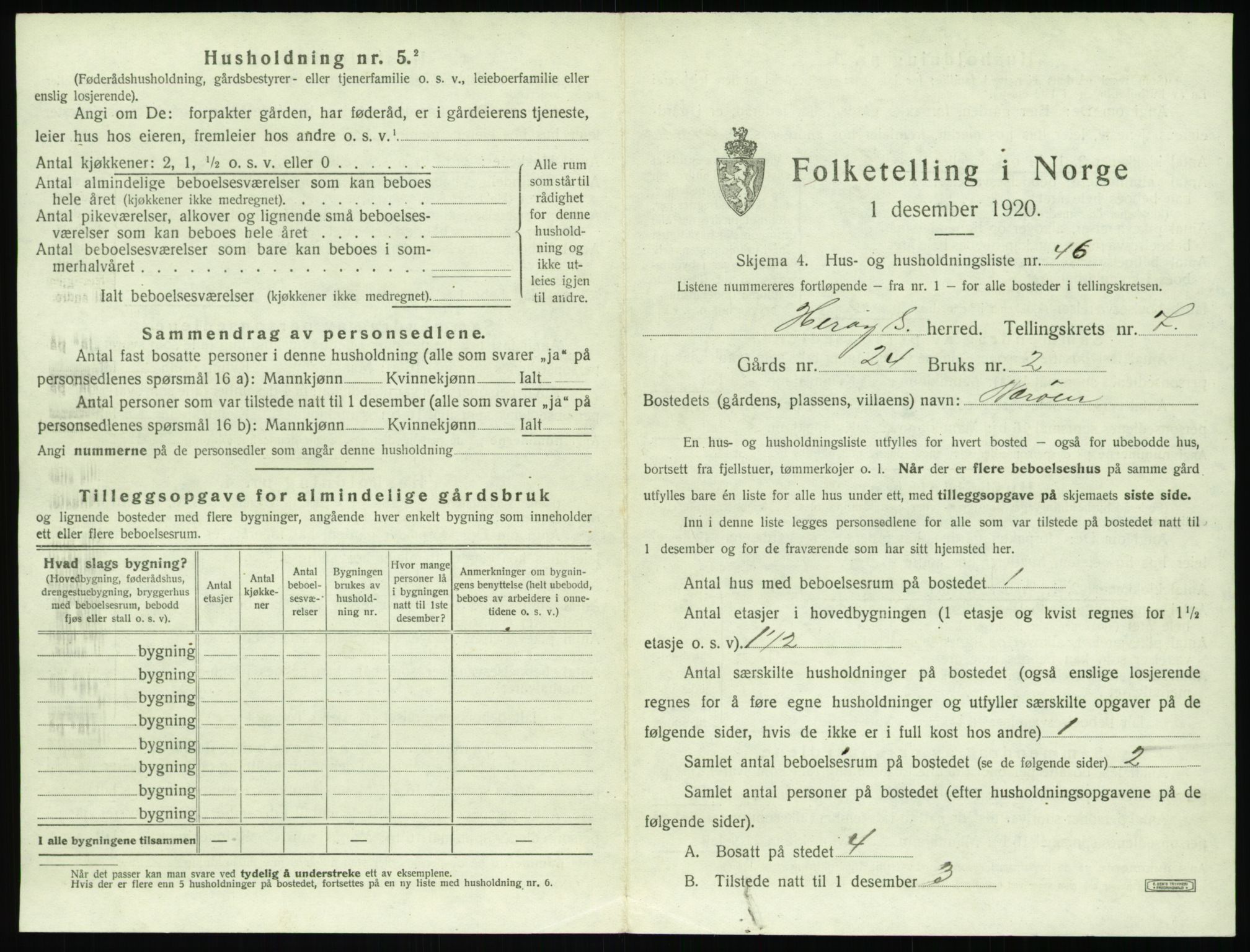 SAT, 1920 census for Herøy (MR), 1920, p. 563