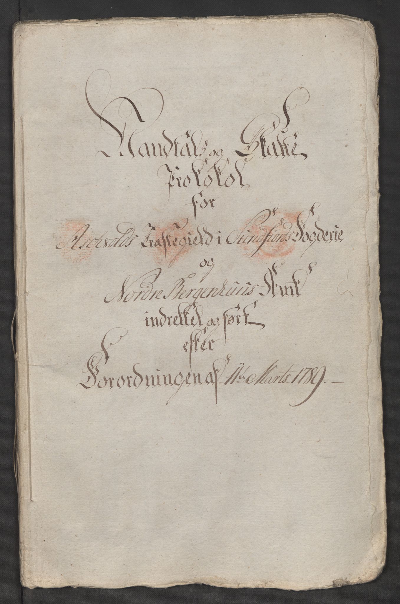 Rentekammeret inntil 1814, Reviderte regnskaper, Mindre regnskaper, RA/EA-4068/Rf/Rfe/L0048: Sunnfjord og Nordfjord fogderier, 1789, p. 185