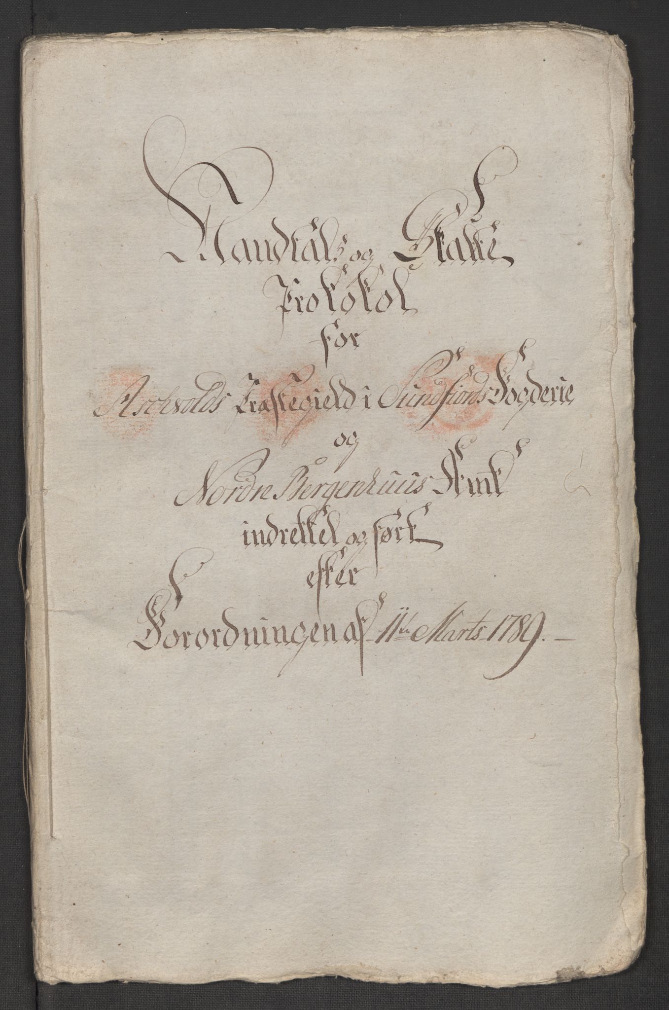 Rentekammeret inntil 1814, Reviderte regnskaper, Mindre regnskaper, AV/RA-EA-4068/Rf/Rfe/L0048: Sunnfjord og Nordfjord fogderier, 1789, p. 185