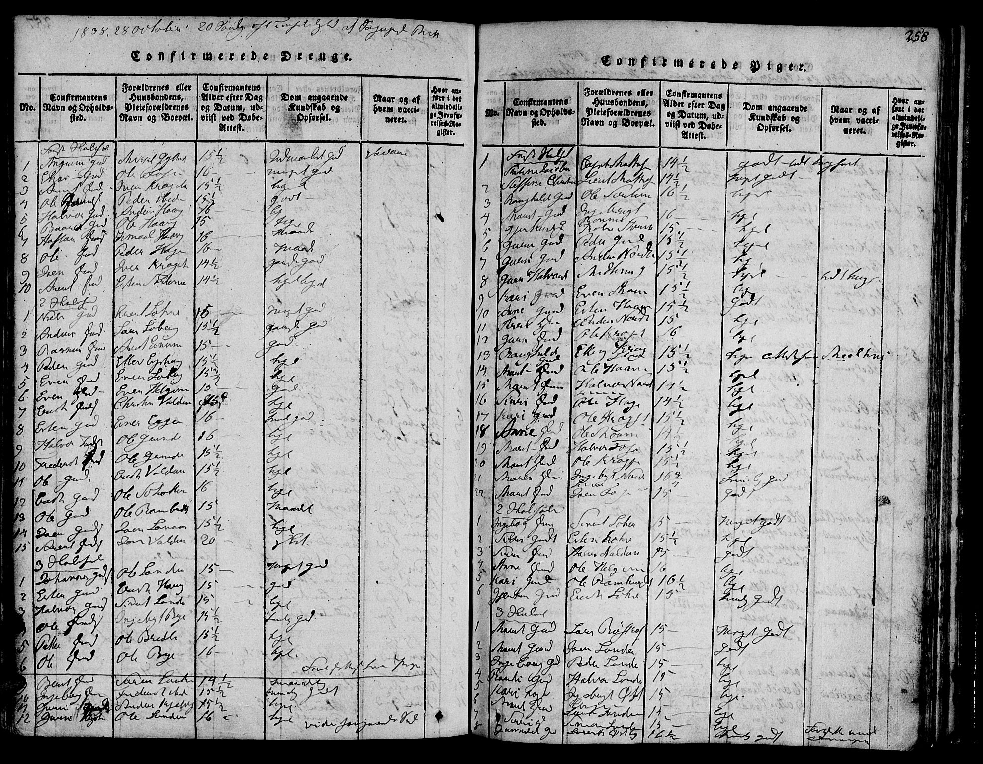 Ministerialprotokoller, klokkerbøker og fødselsregistre - Sør-Trøndelag, SAT/A-1456/692/L1102: Parish register (official) no. 692A02, 1816-1842, p. 258
