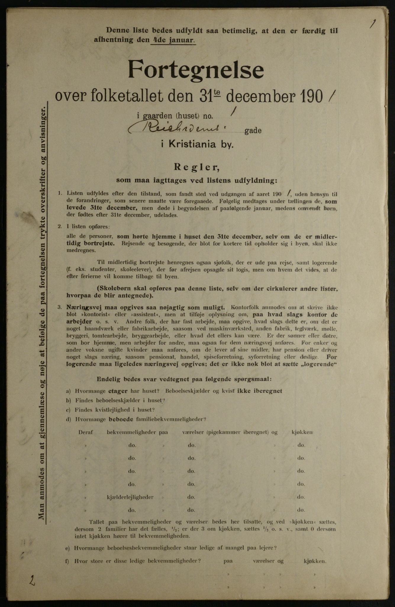 OBA, Municipal Census 1901 for Kristiania, 1901, p. 12672