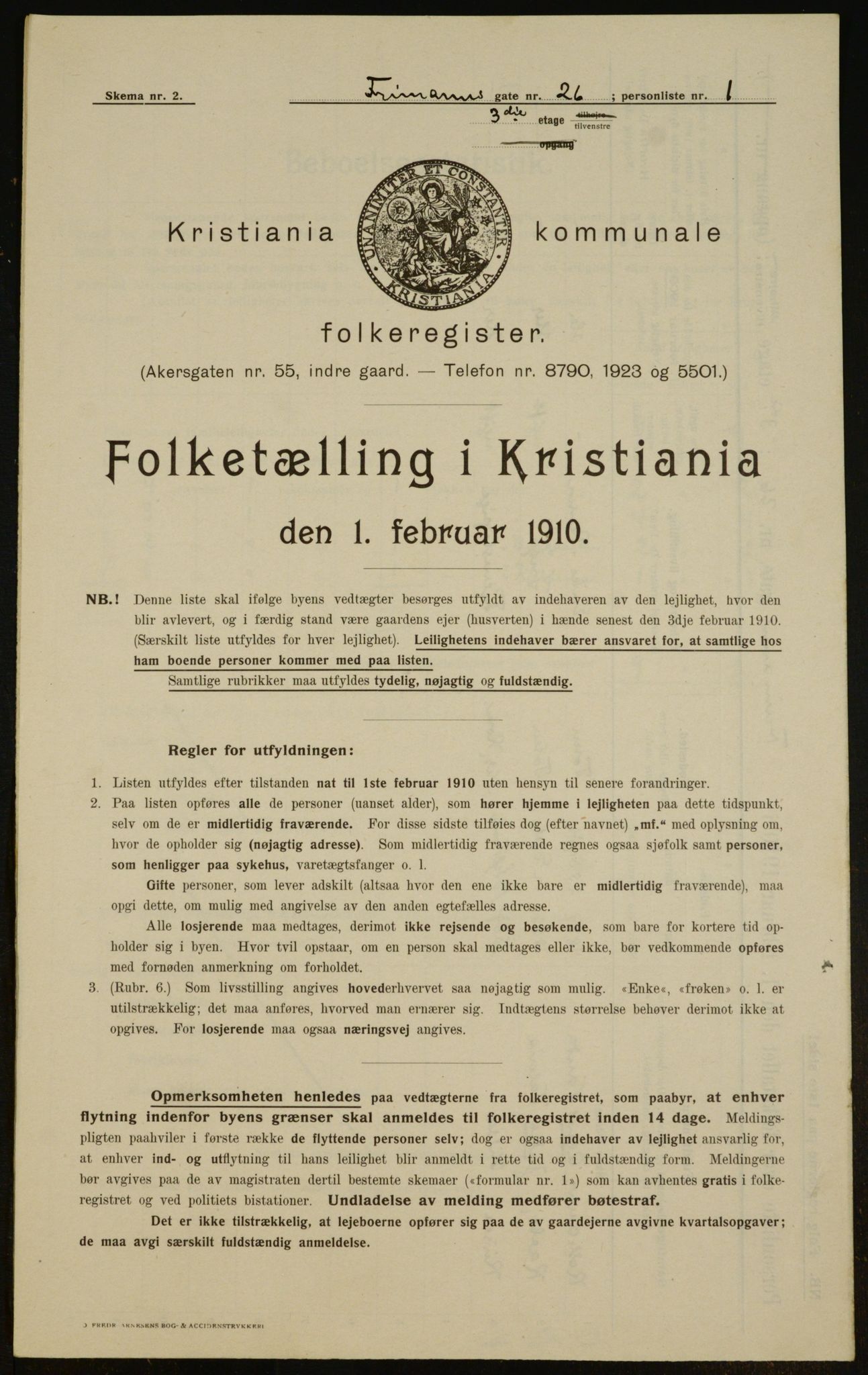 OBA, Municipal Census 1910 for Kristiania, 1910, p. 25334