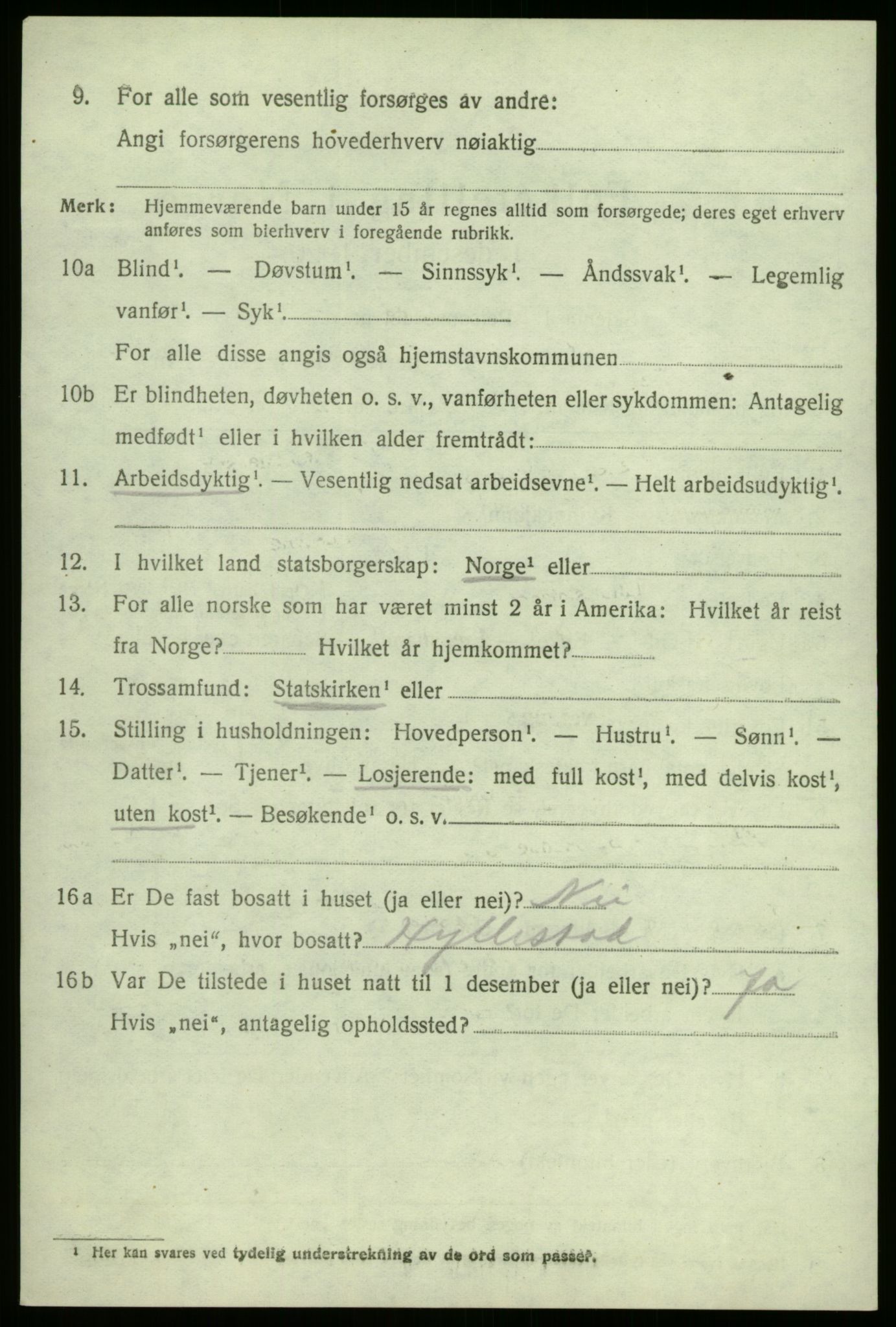 SAB, 1920 census for Kyrkjebø, 1920, p. 3920