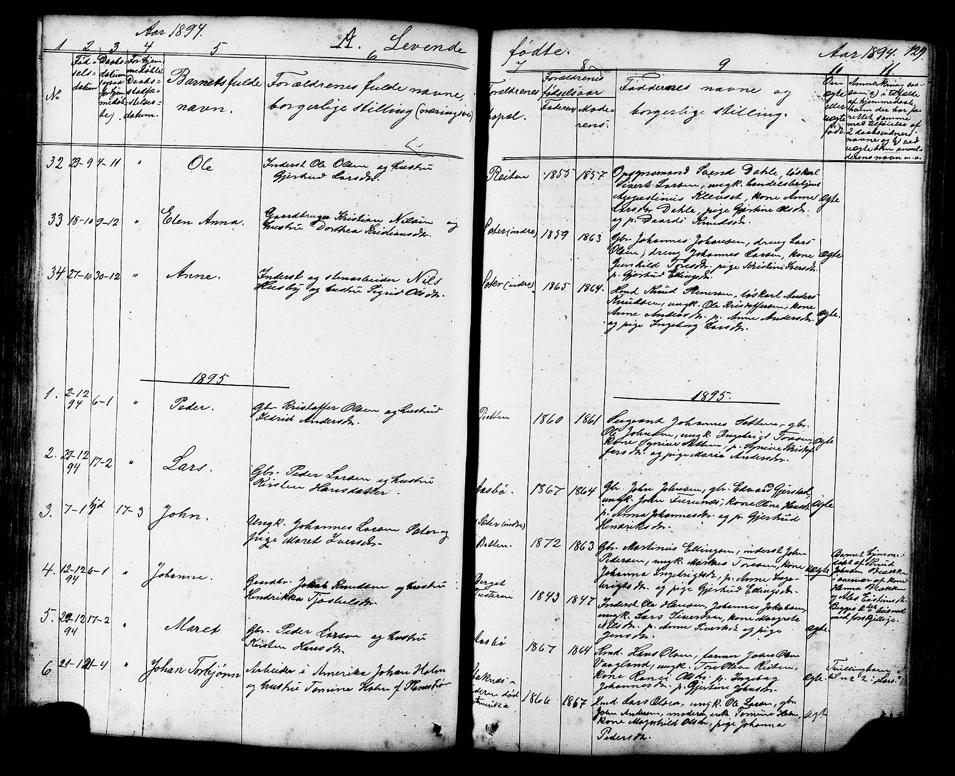 Ministerialprotokoller, klokkerbøker og fødselsregistre - Møre og Romsdal, SAT/A-1454/576/L0890: Parish register (copy) no. 576C01, 1837-1908, p. 129
